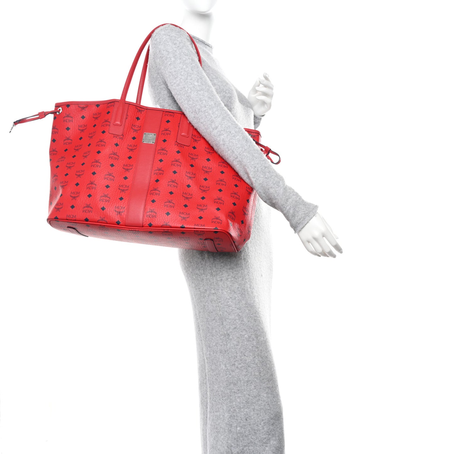 Visetos Large Liz Reversible Shopper Tote Ruby Red