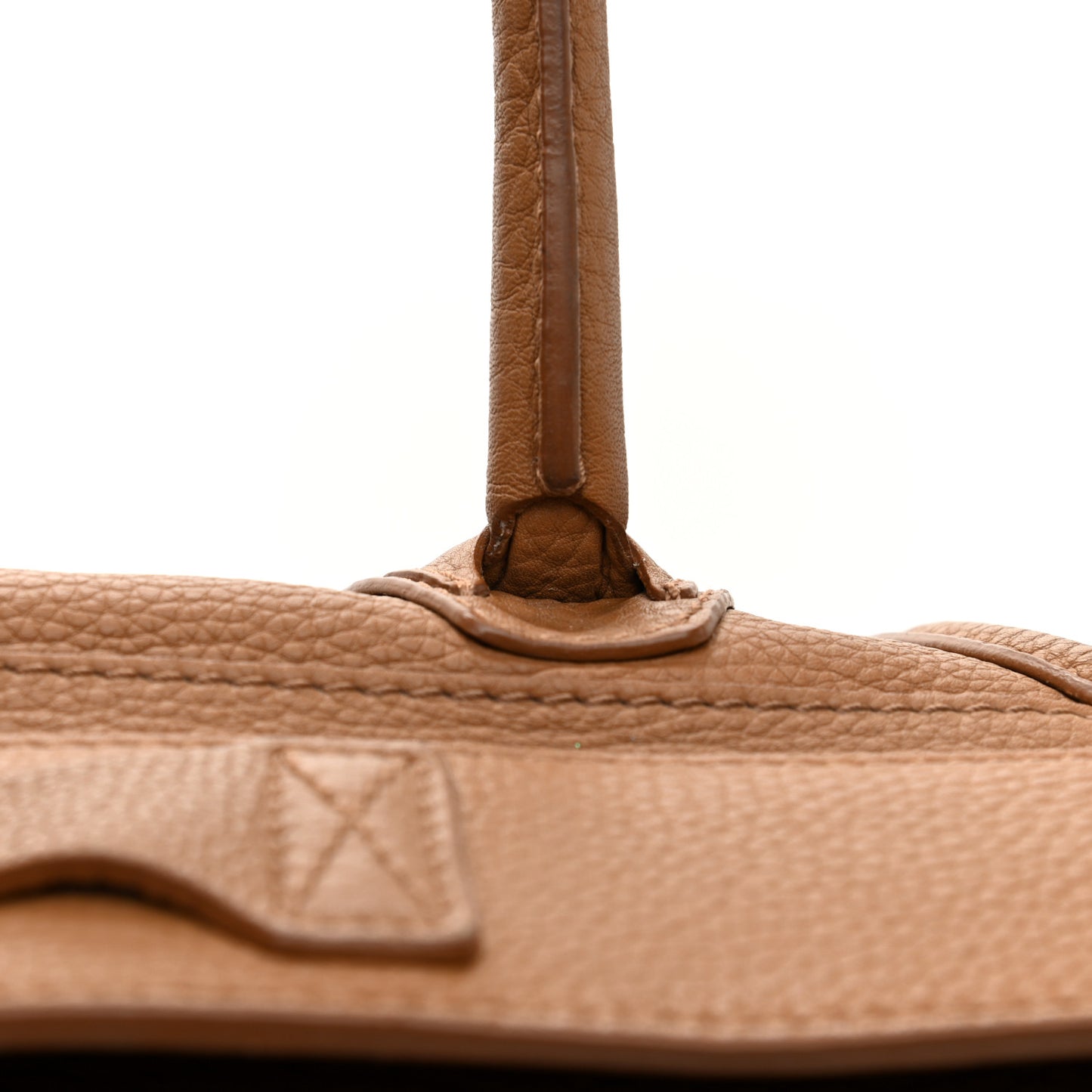 Drummed Calfskin Mini Luggage Camel