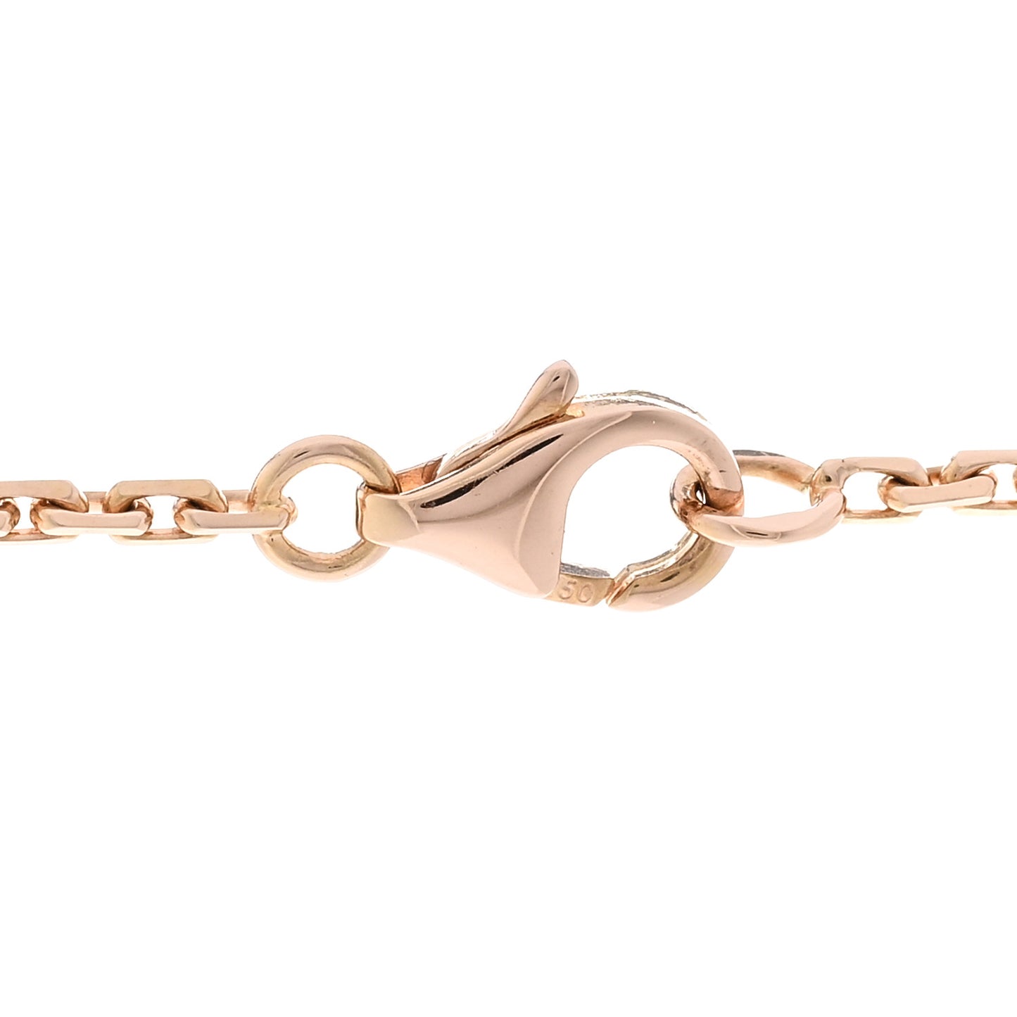 18K Pink Gold 3 Diamonds LOVE Pendant Necklace