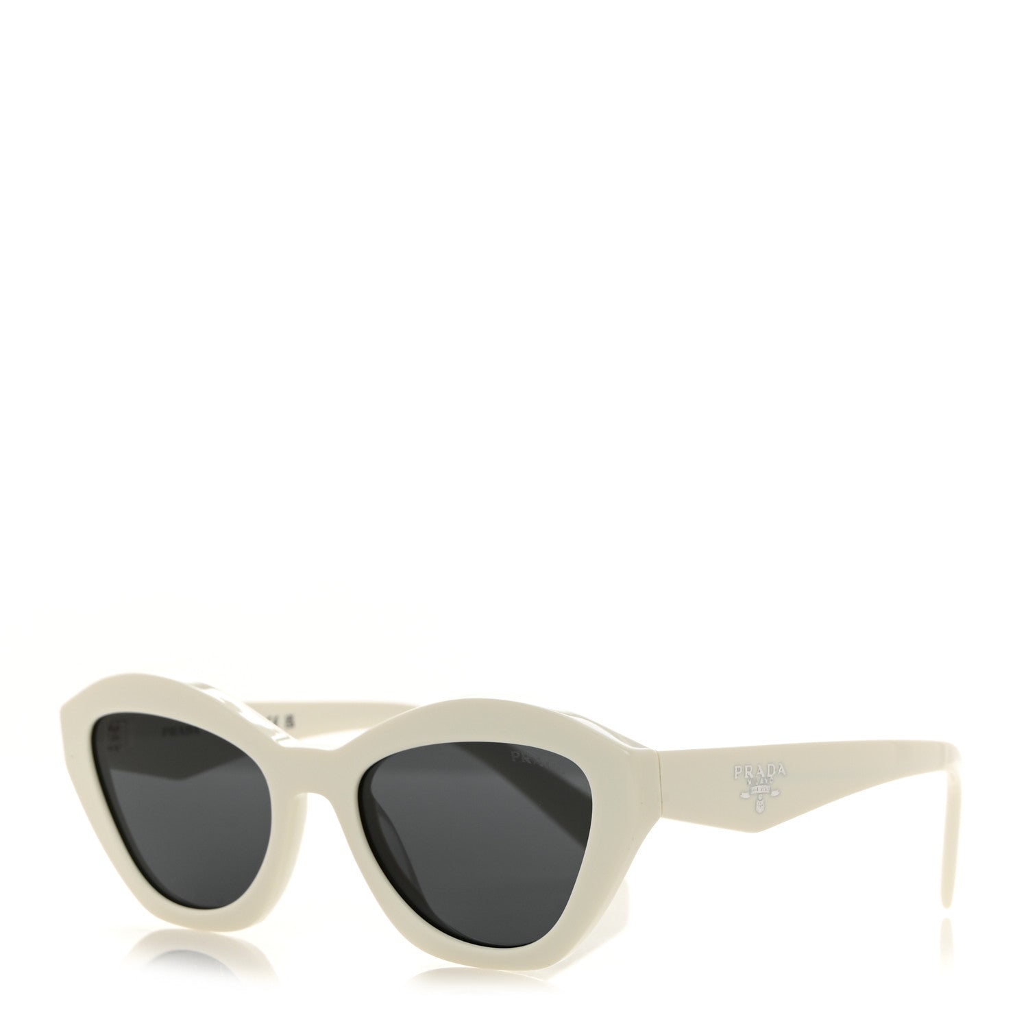 Prada Acetate Logo Butterfly Sunglasses SPR A02 White 1 of 8