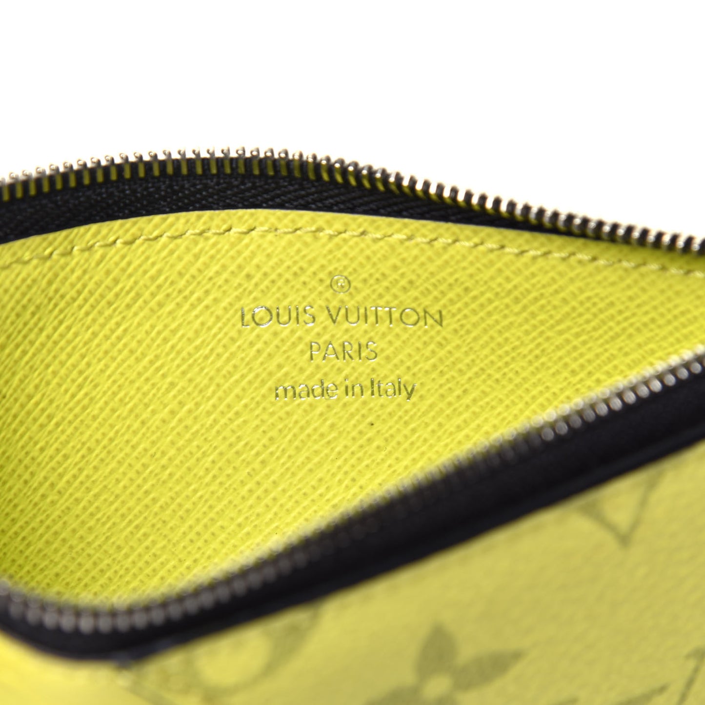 Monogram Taiga Coin Card Holder Yellow