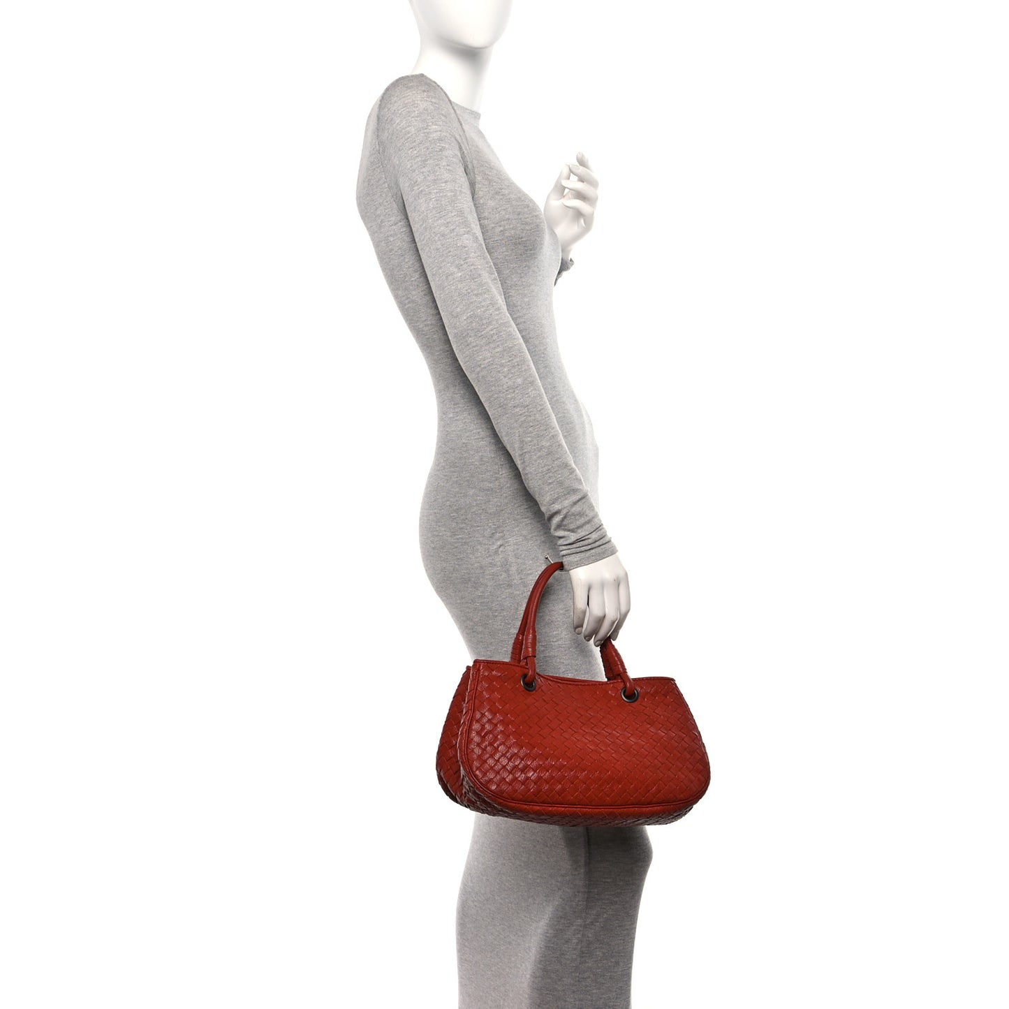 Nappa Intrecciato Woven Tote Terracota