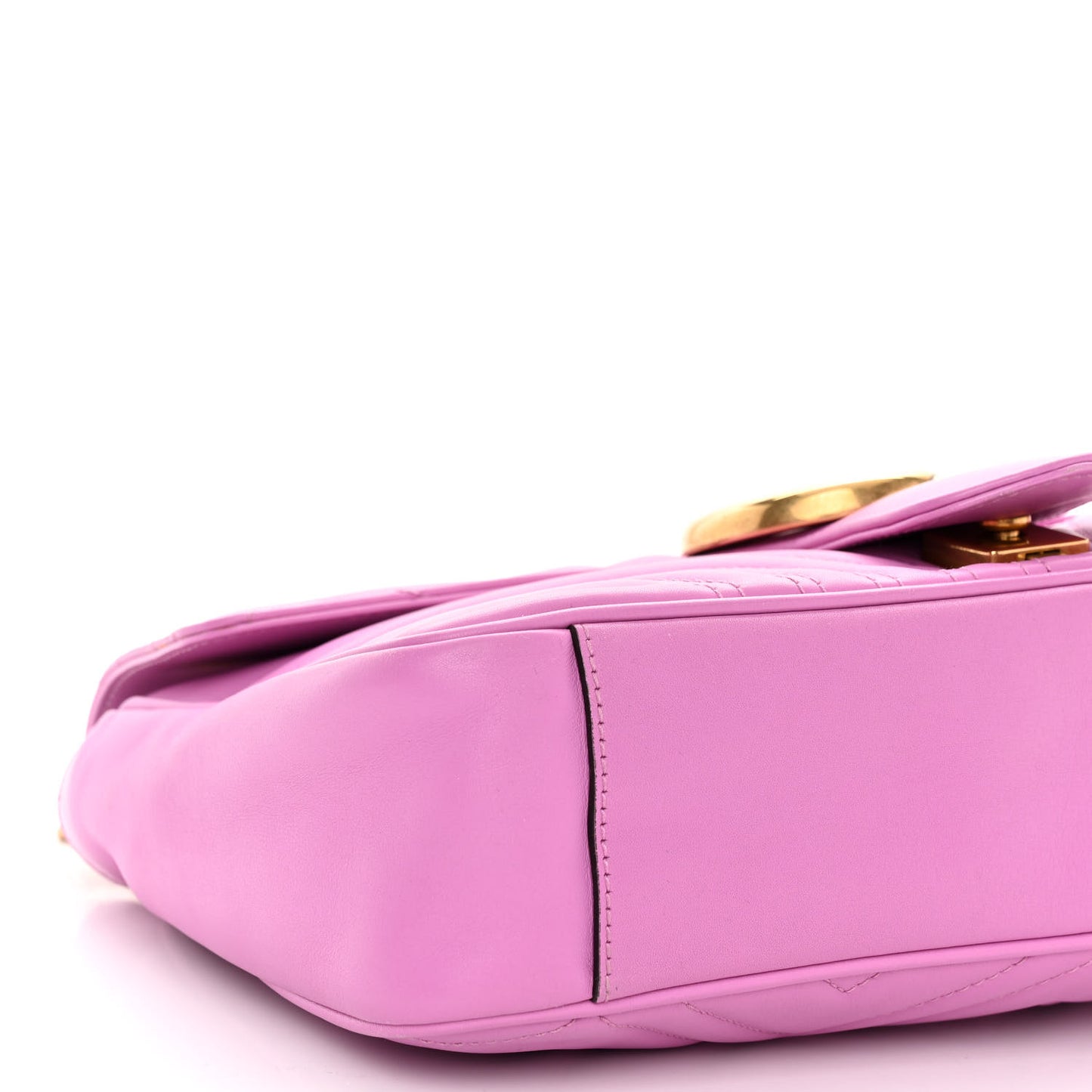 Calfskin Matelasse Medium GG Marmont Shoulder Bag Candy Mousse