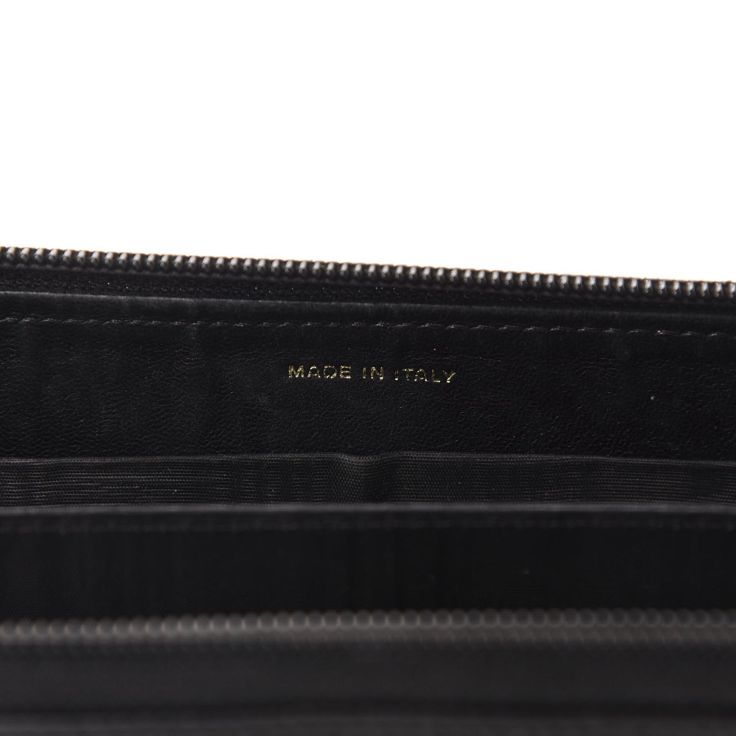 Caviar Large Timeless CC Zip Around Wallet Black