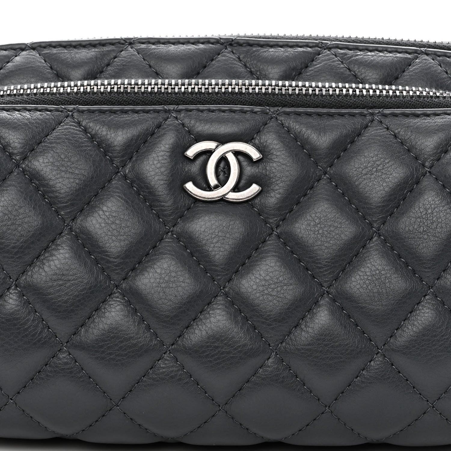 Chanel Calfskin Quilted Waist Bag Blue 8 of 10