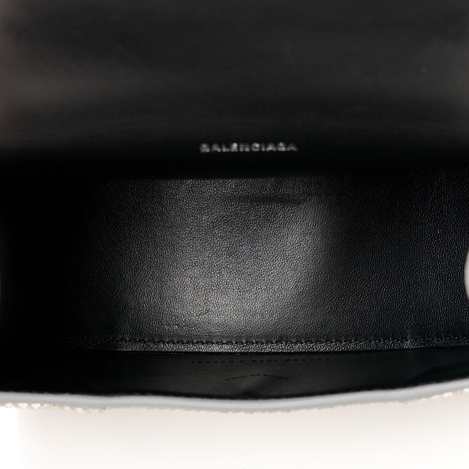Balenciaga Strass Suede Hourglass Top Handle Bag XS Smoke Grey Crystal 5 of 10