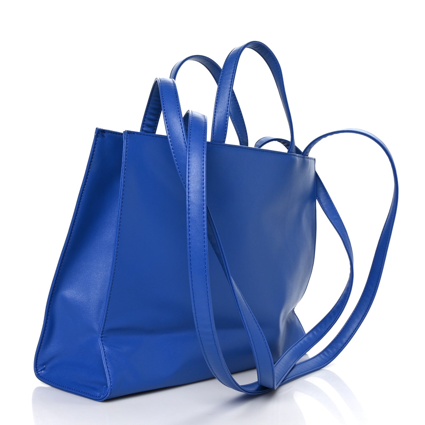 Vegan Leather Medium Shopping Bag Painters Tape