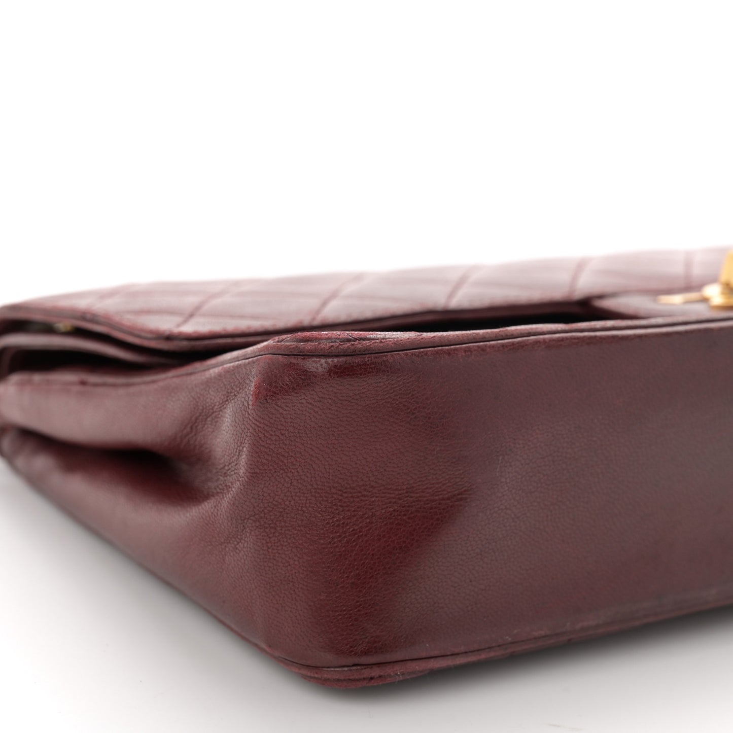 Lambskin Quilted Medium Double Flap Bijoux Chain Bordeaux
