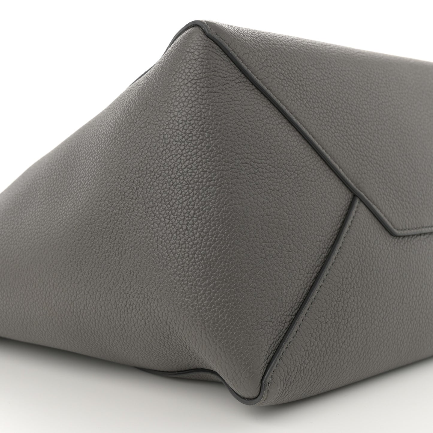 Soft Grained Calfskin Small Belt Cabas Phantom Medium Grey