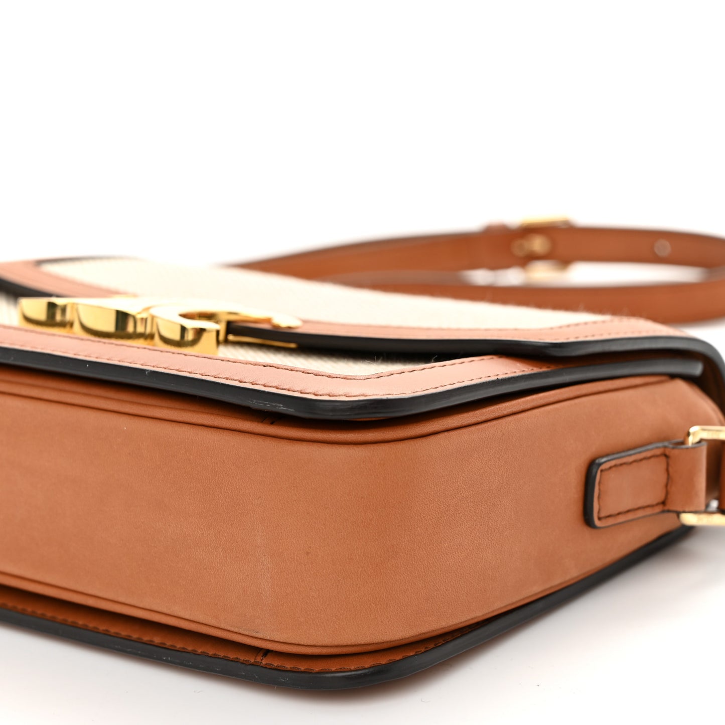 Textile Natural Calfskin Classique Triomphe White Tan