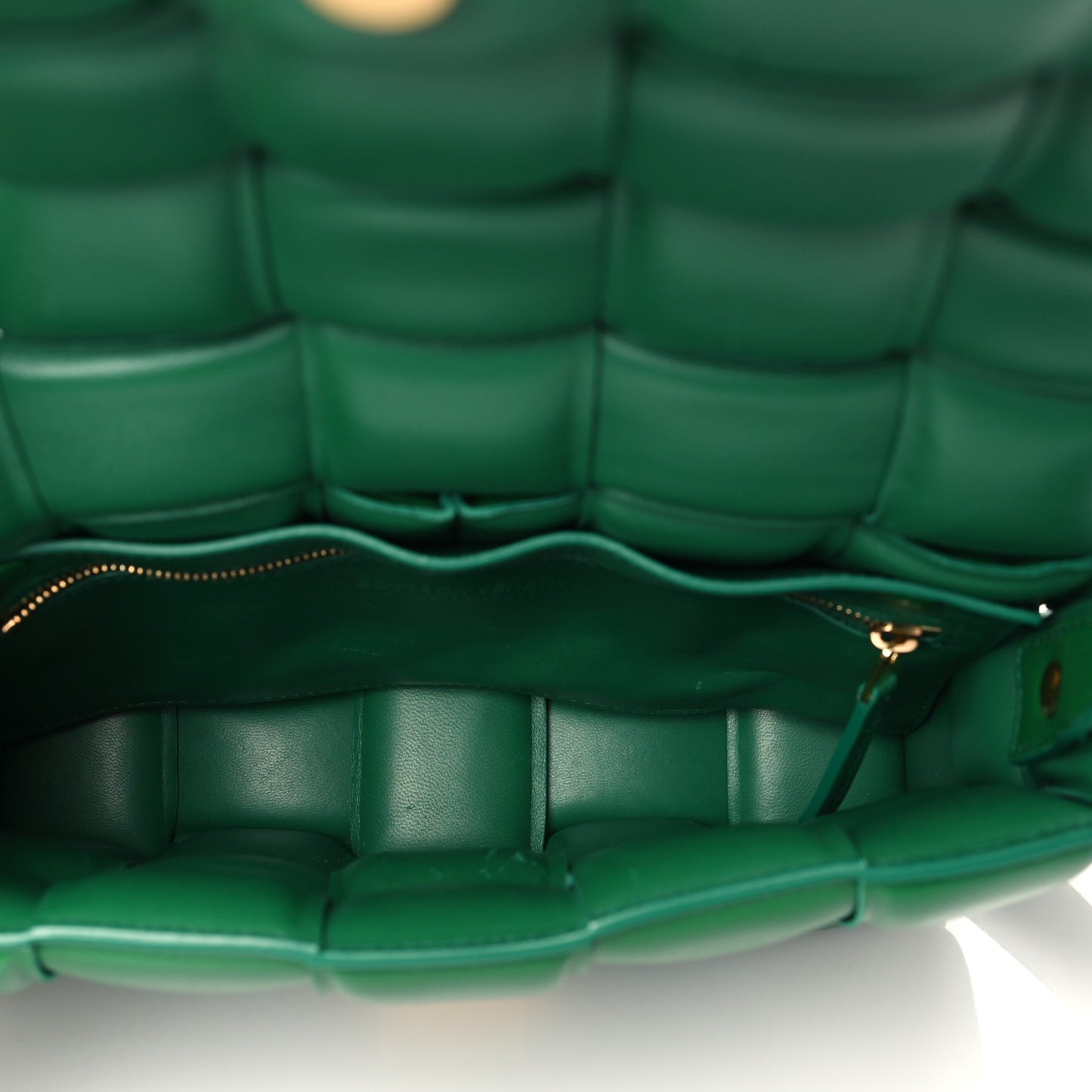 Nappa Maxi Intreccio Padded Cassette Crossbody Bag Racing Green