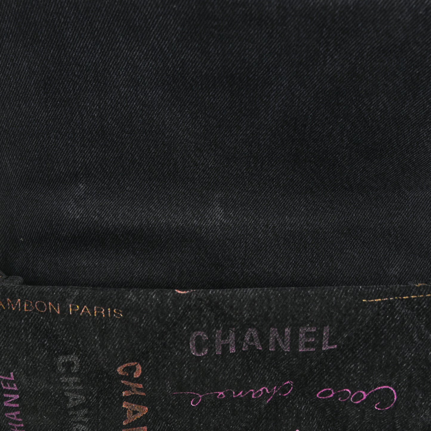 Denim Quilted Denim Mood Large Flap Black Multicolor