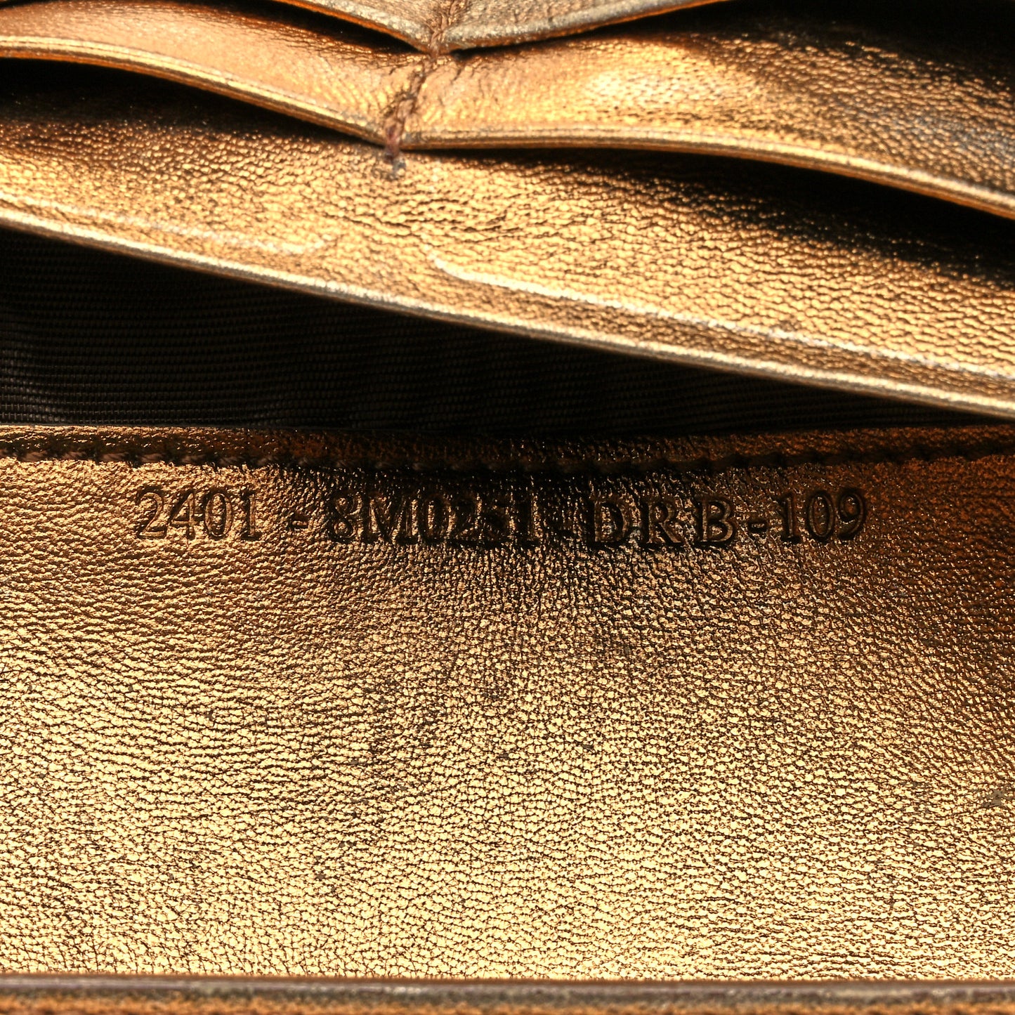 Metallic Logo Continental Wallet Gold
