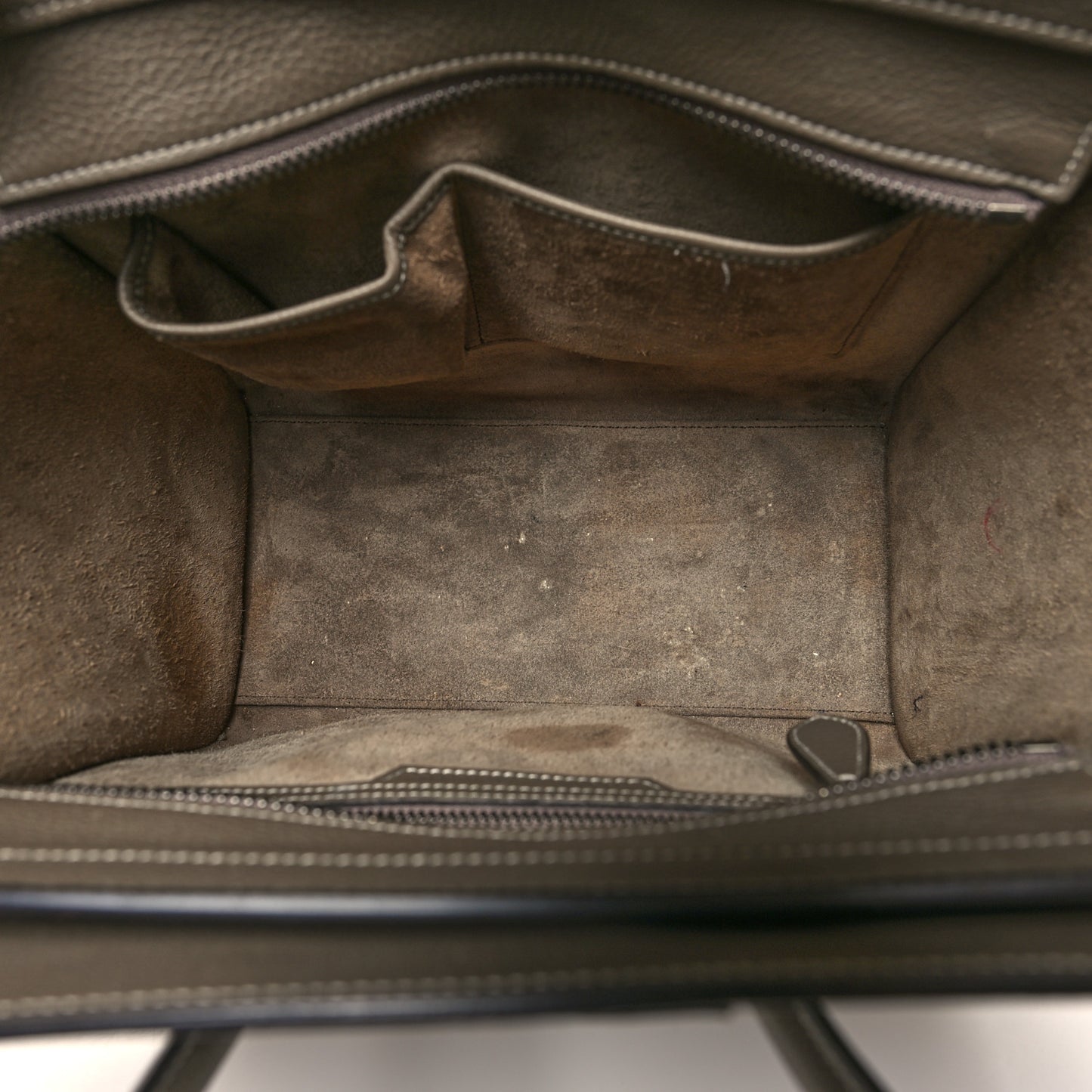 Drummed Calfskin Micro Luggage Souris