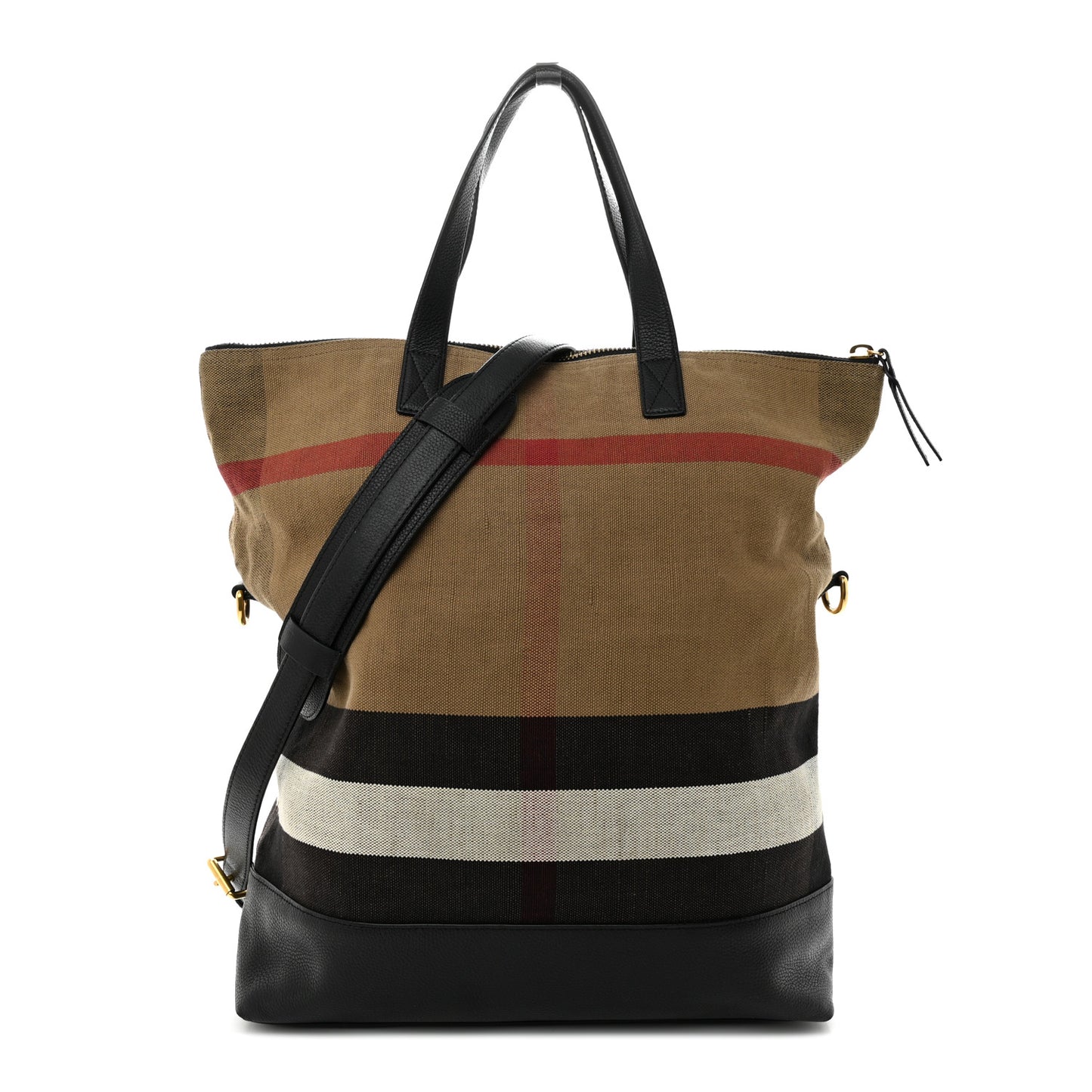 Canvas Check Armley Folding Messenger Black