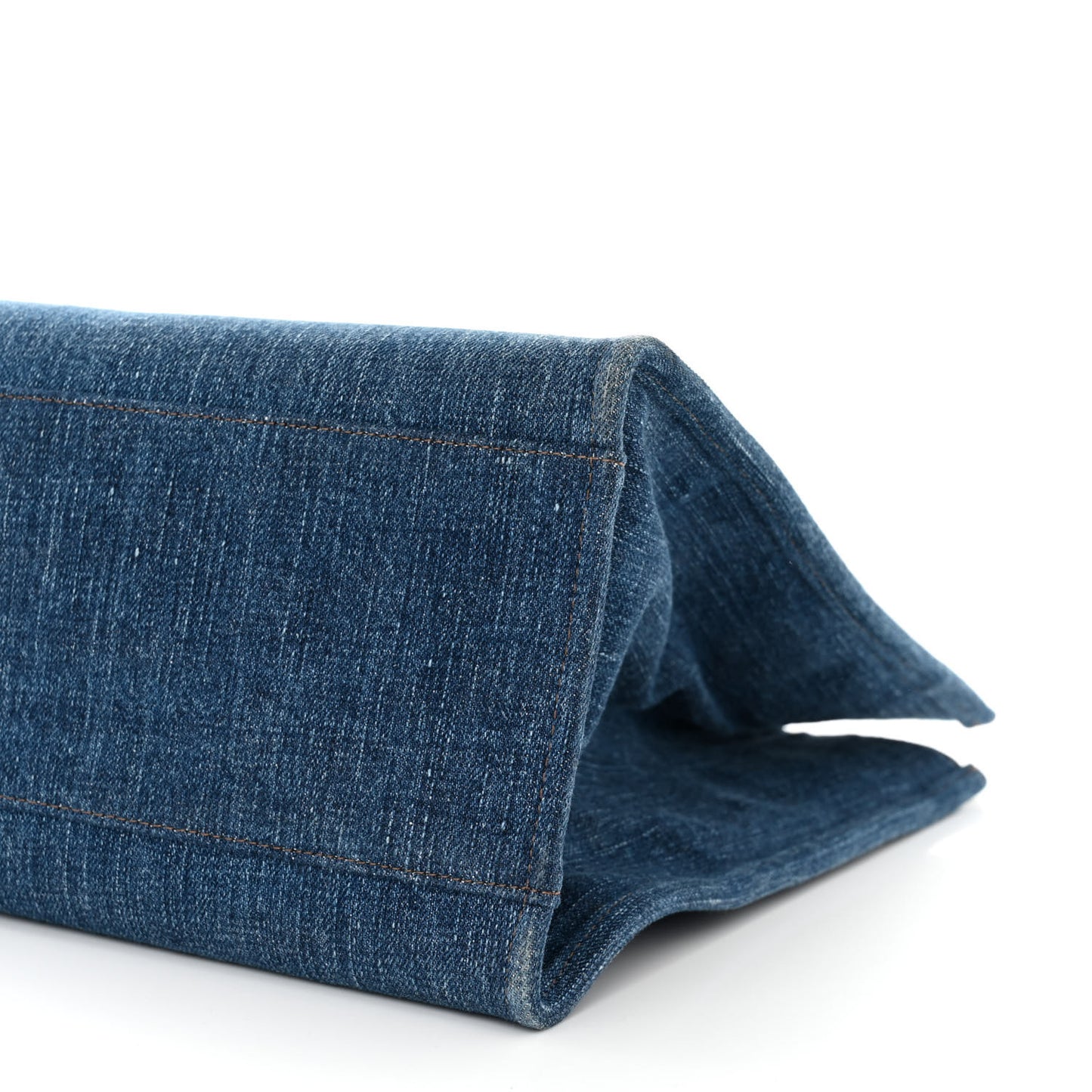 Denim Calfskin La Medusa Tote Bag Blue