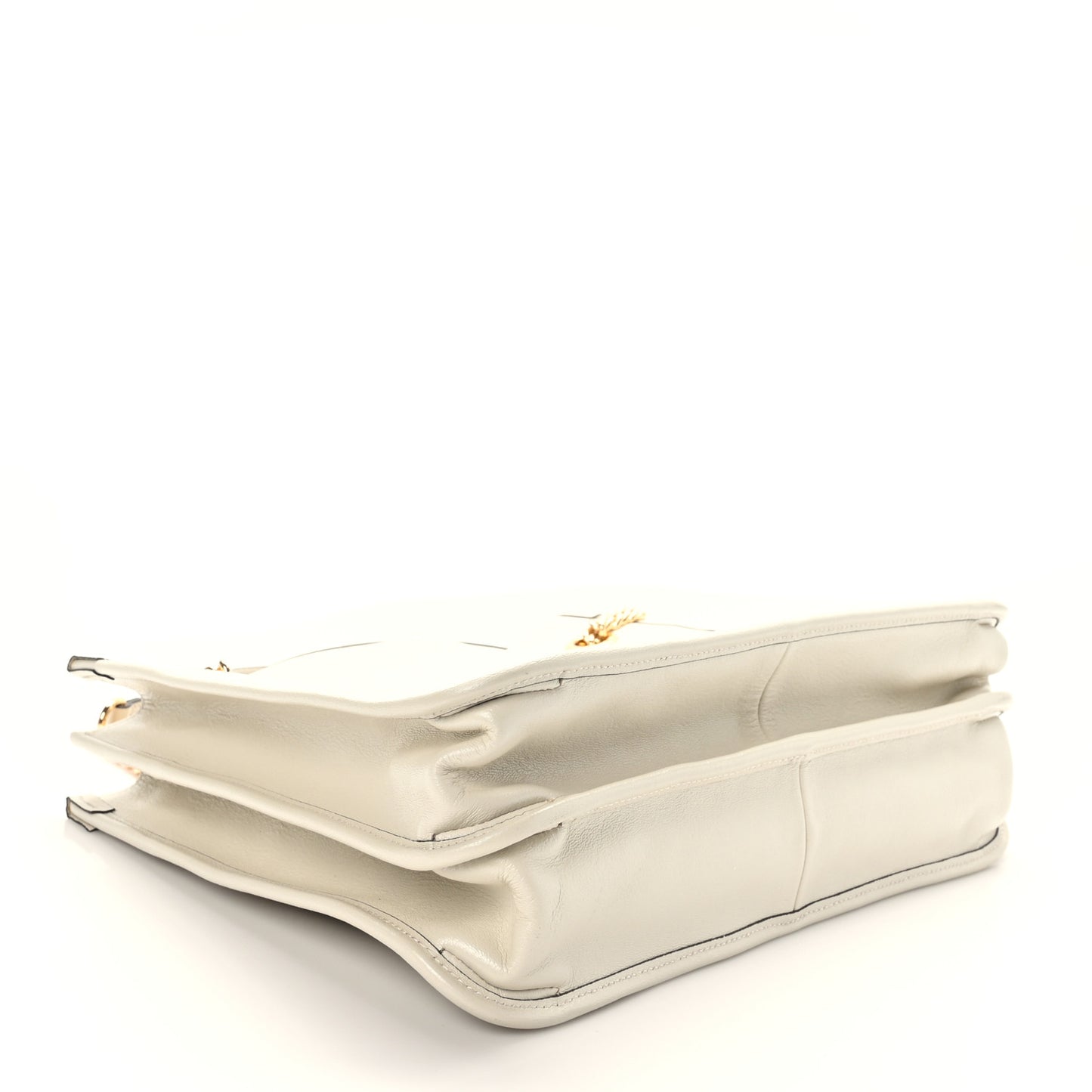 New Sakai Calfskin Lux Medium Horsebit 1955 Tote Bag Mystic White