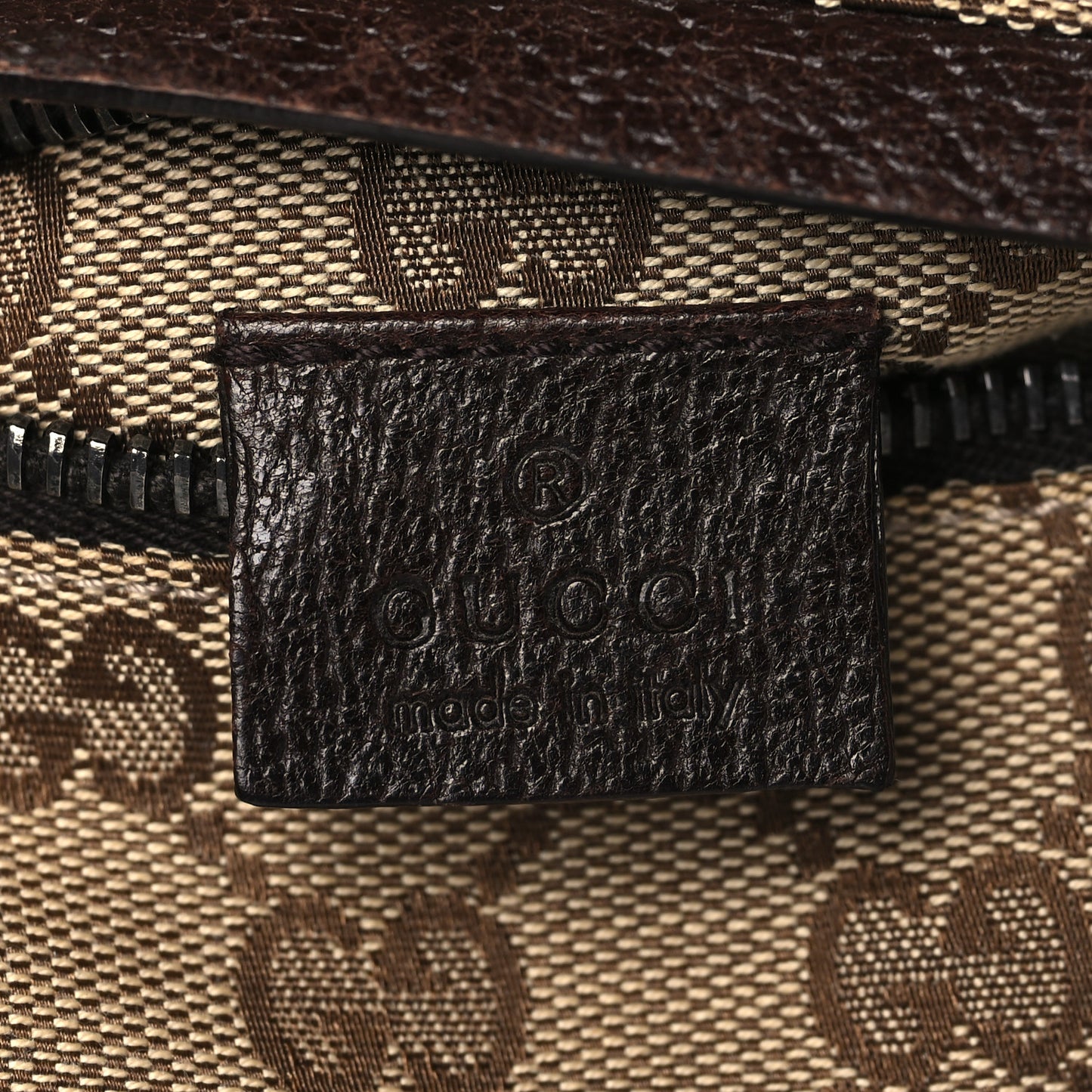 GG Monogram Double Pocket Belt Bag Dark Brown
