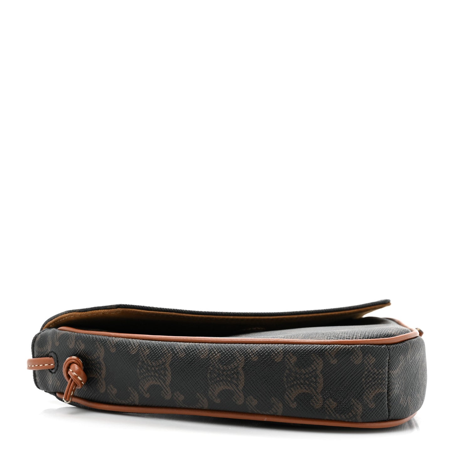 Triomphe Canvas Triangle Crossbody Bag Tan
