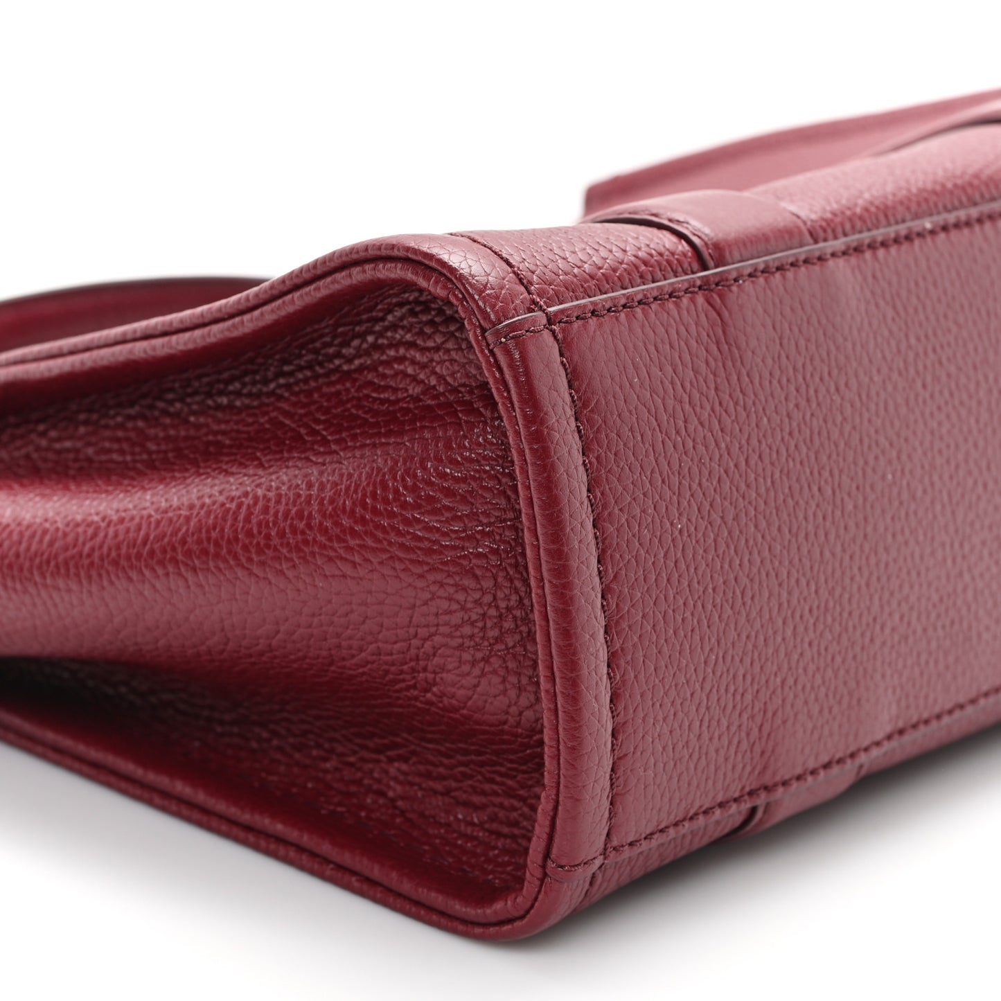Grained Calfskin Small The Tote Bag Cherry