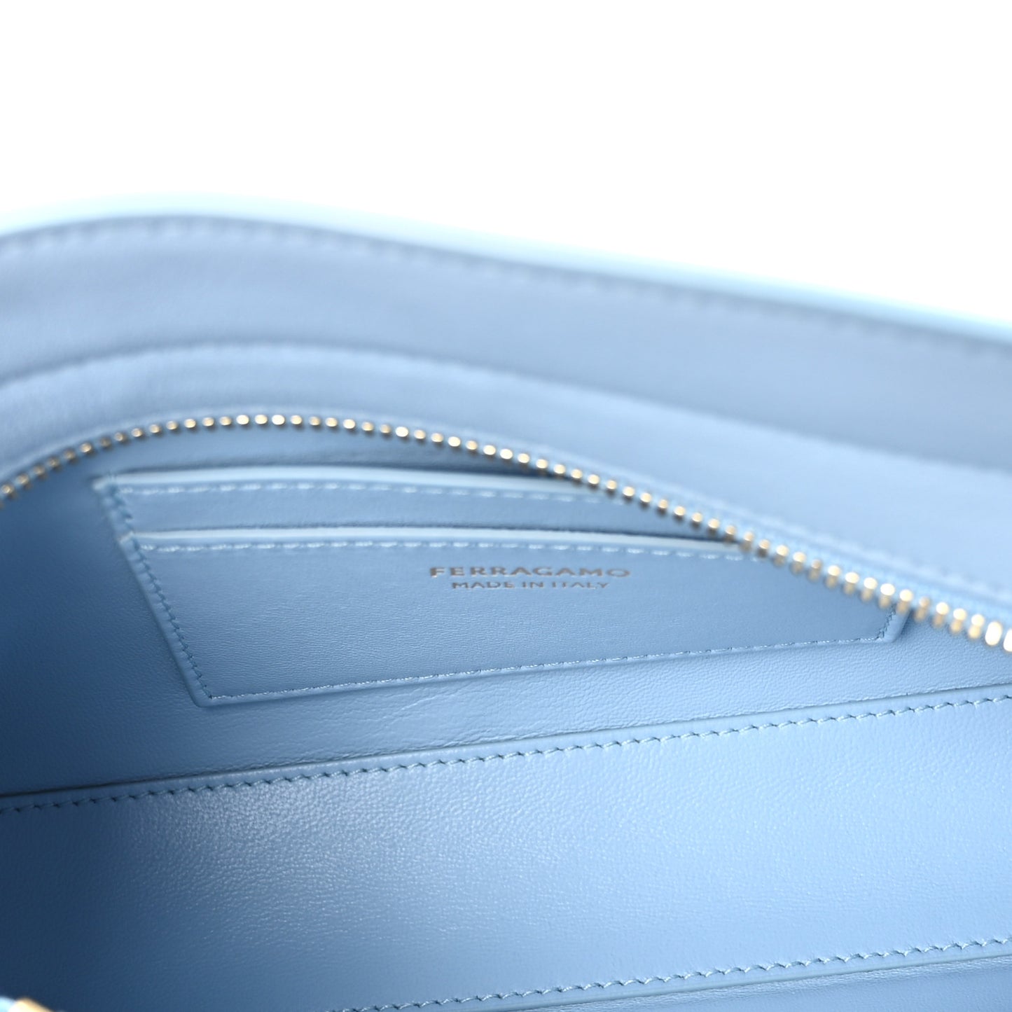 Calfskin Mini Hug Crossbody Bag Sky Blue