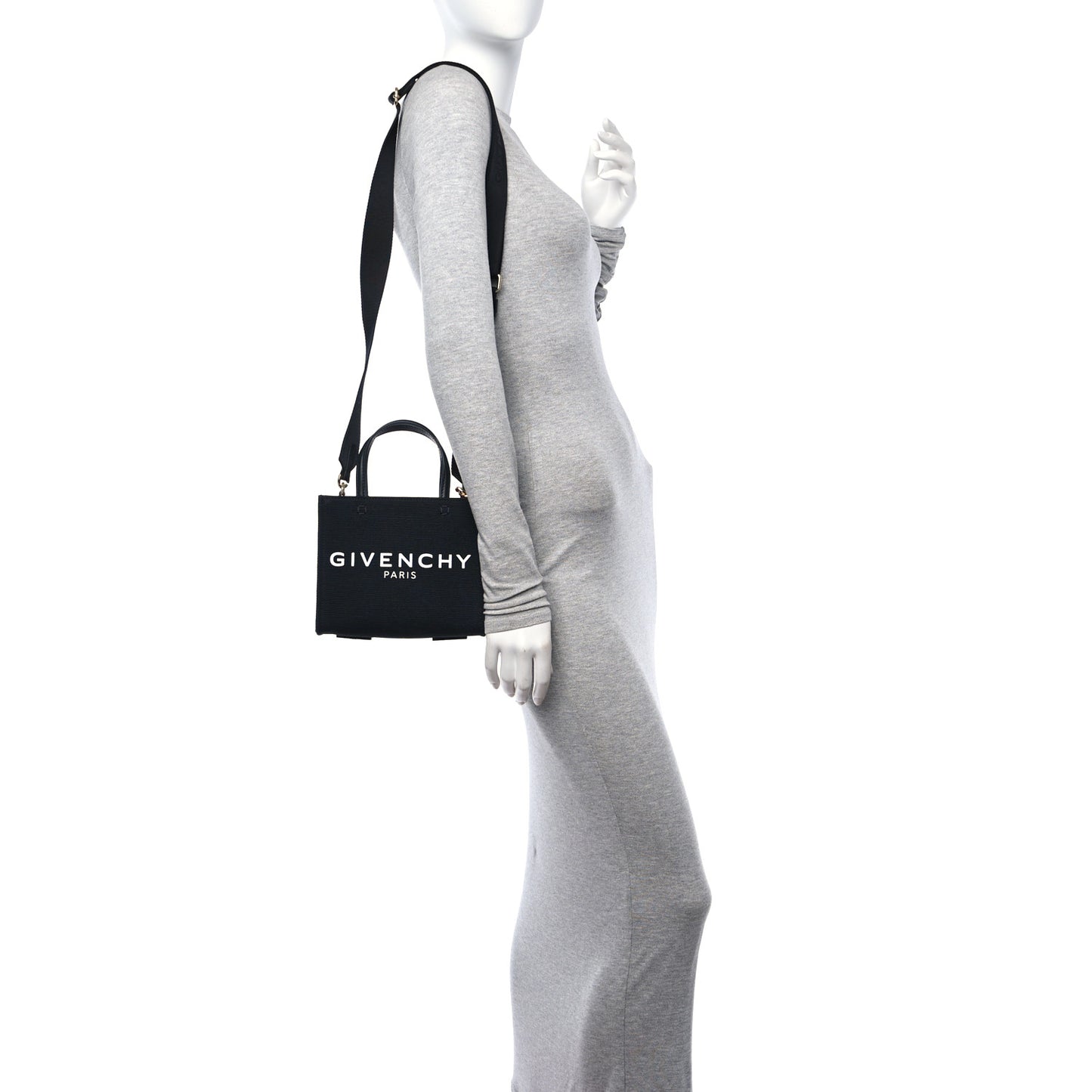 Canvas Mini Bond Shopper Tote Black