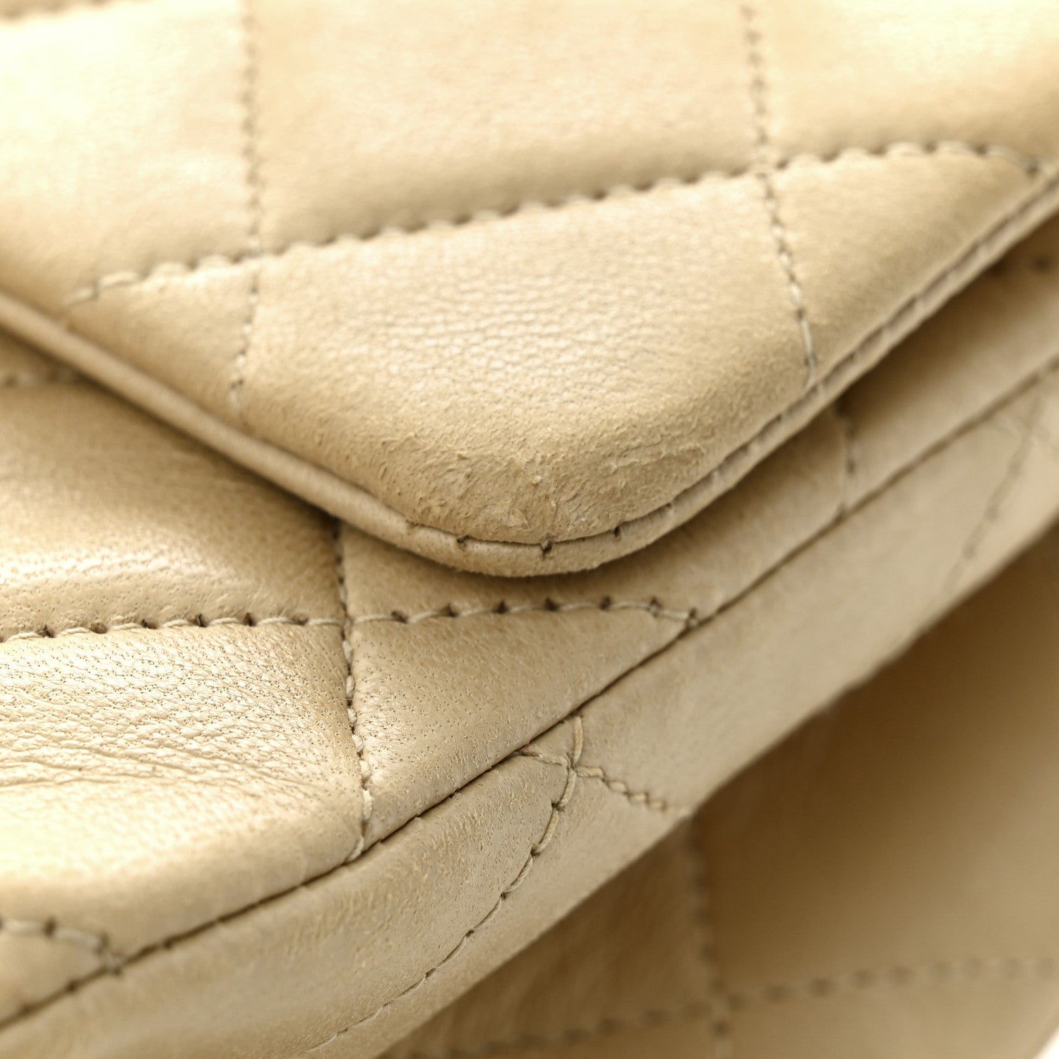 Chanel Lambskin Quilted Medium Double Flap Beige 19 of 19