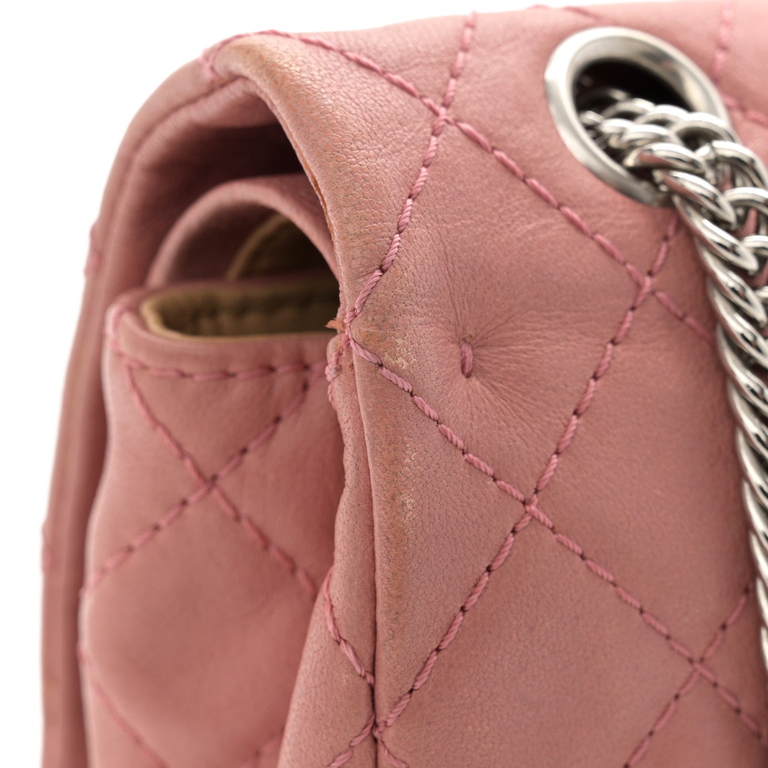 Chanel Washed Lambskin Quilted Medium Double Flap Bijoux Chain Pink 12 of 12