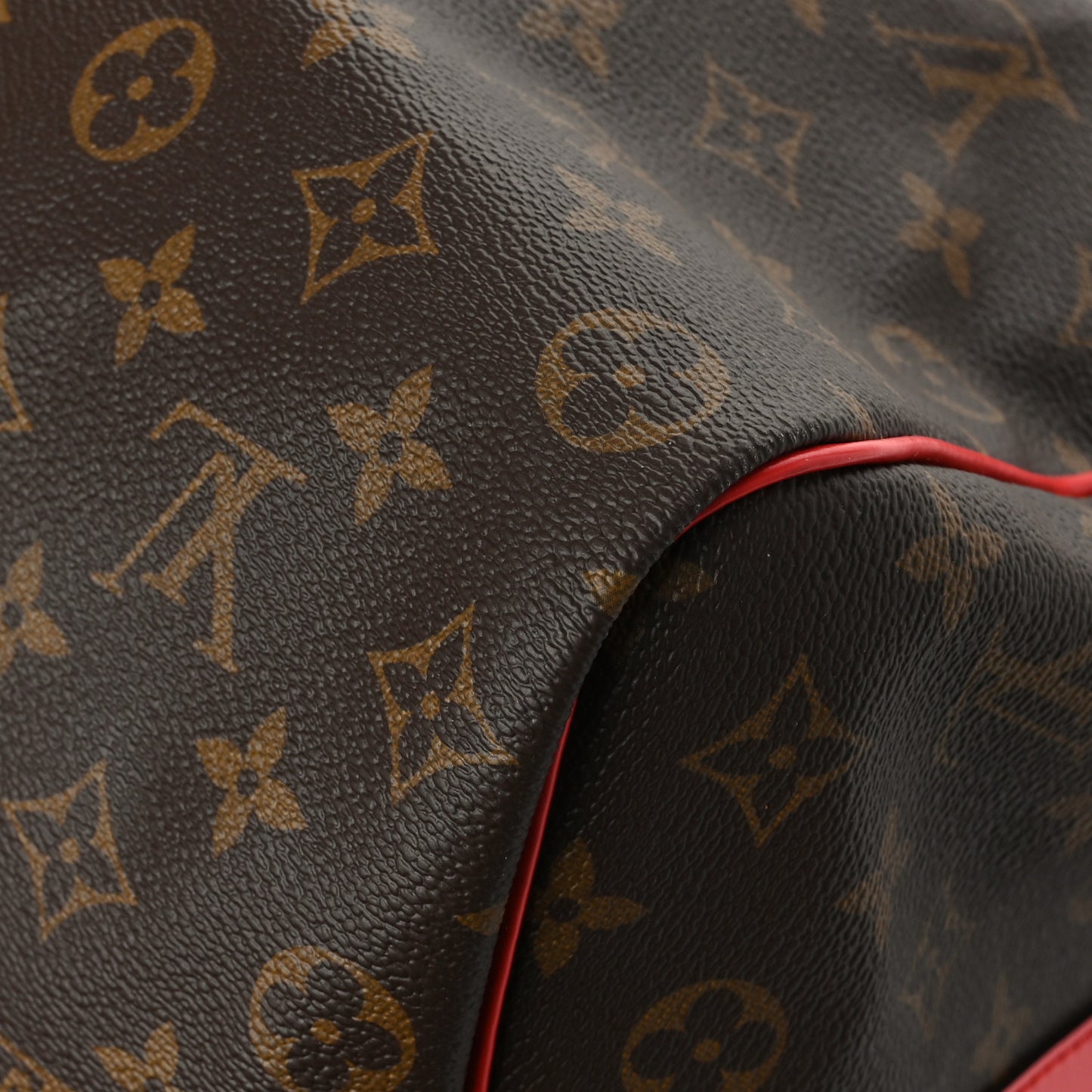 Calfskin Monogram Keepall Bandouliere 50 Coquelicot