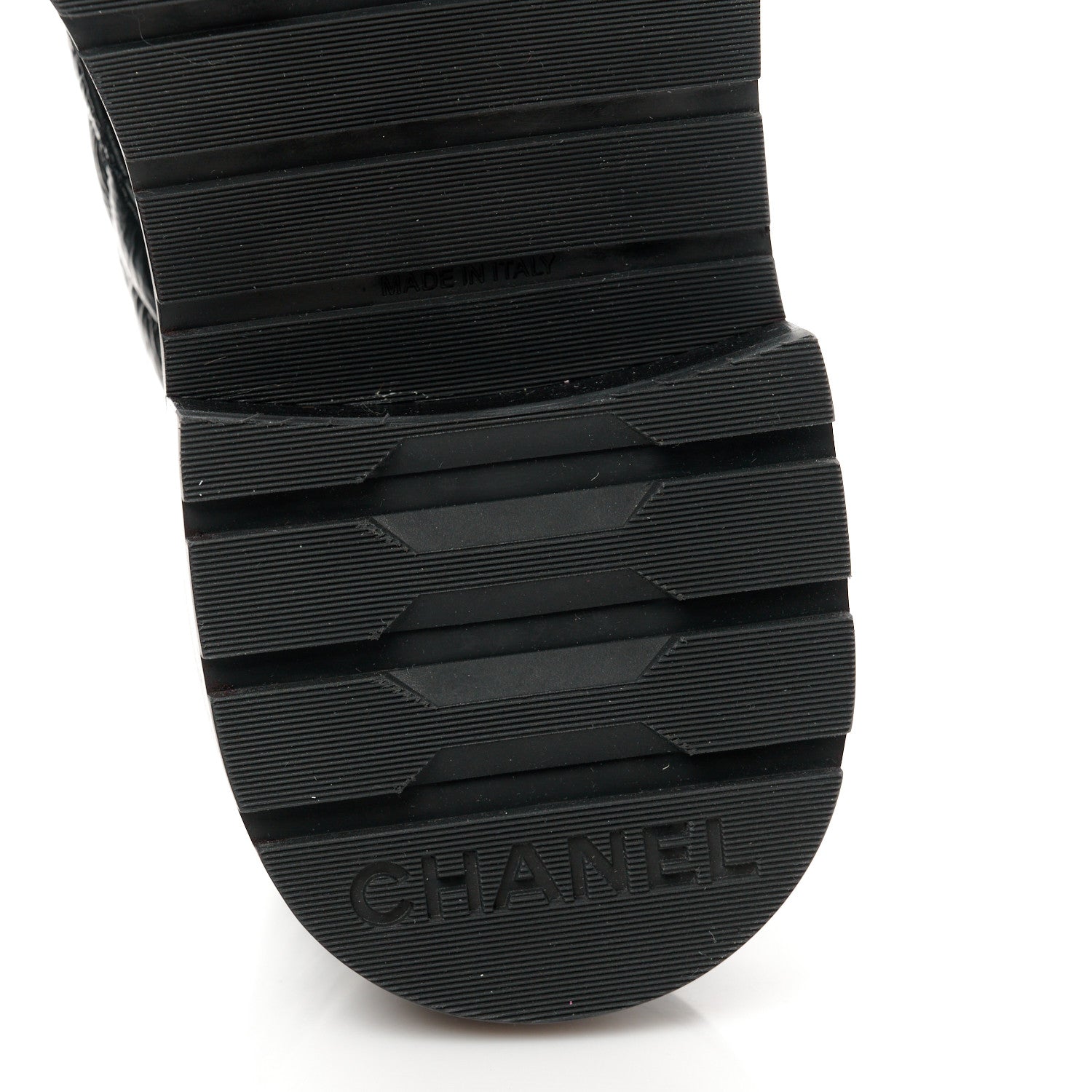 Chanel Shiny Goatskin Calfskin Quilted Lace Up Combat Boots 36 Black 6 of 10