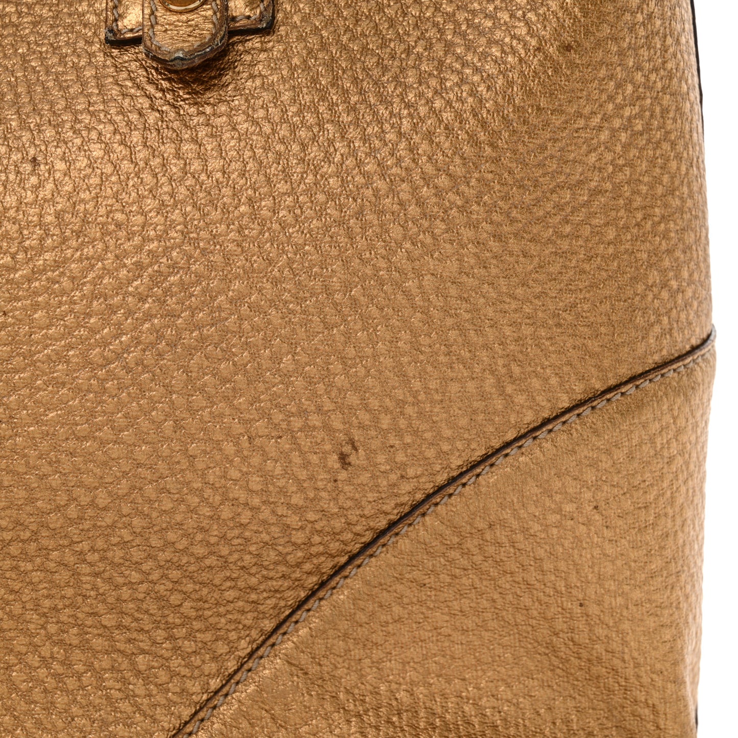 Metallic Calfskin Medium Hasler Tote Bronze