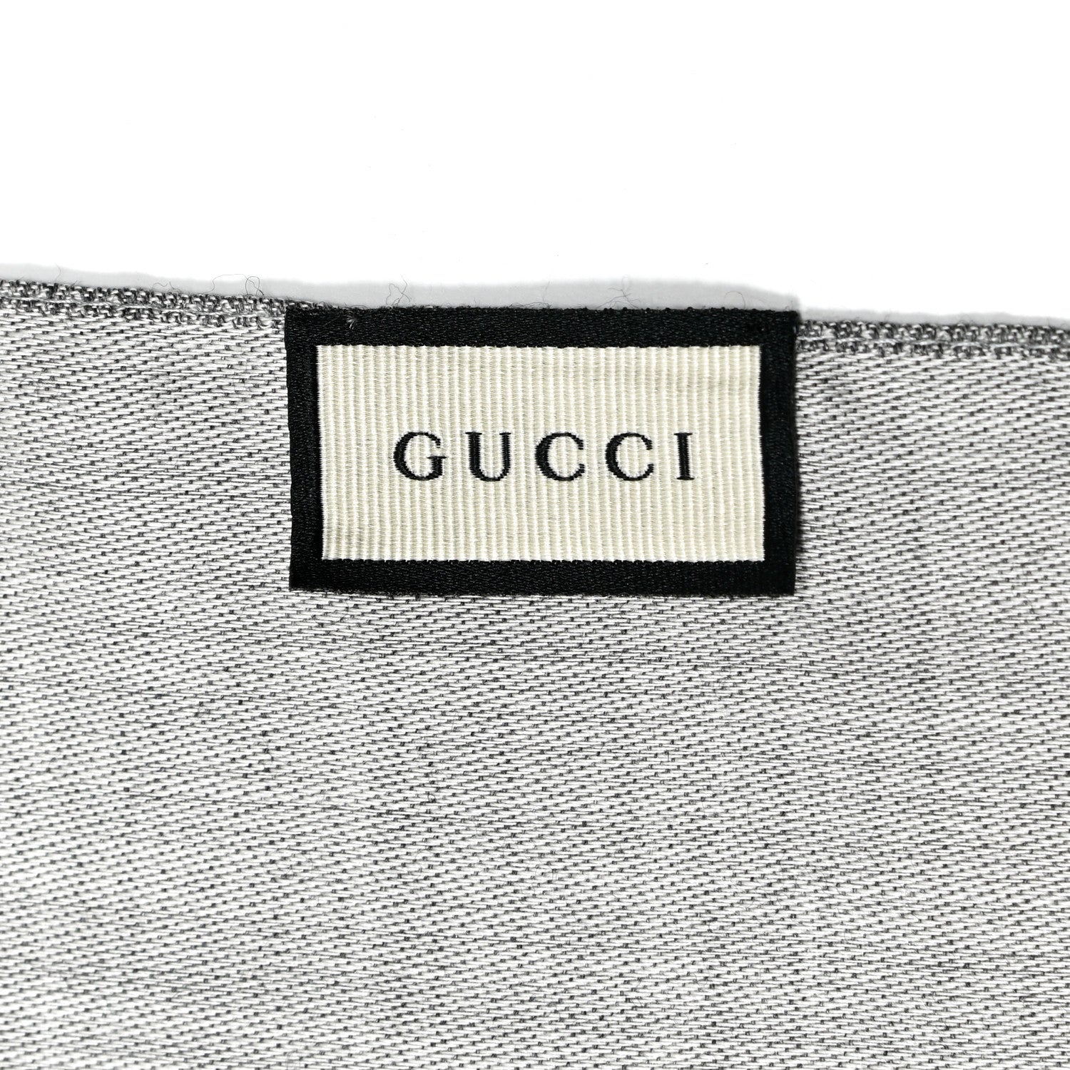 Gucci Wool Silk GG Monogram GGNat Scarf Lead 3 of 4