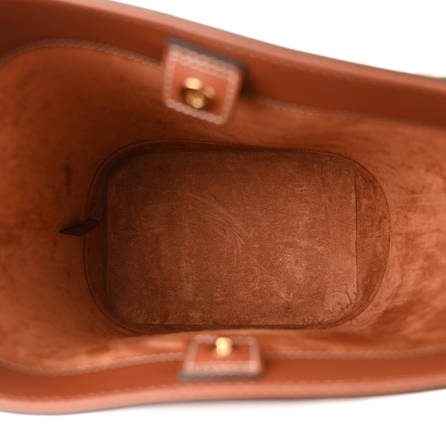 Smooth Calfskin Small Cuir Triomphe Bucket Bag Tan