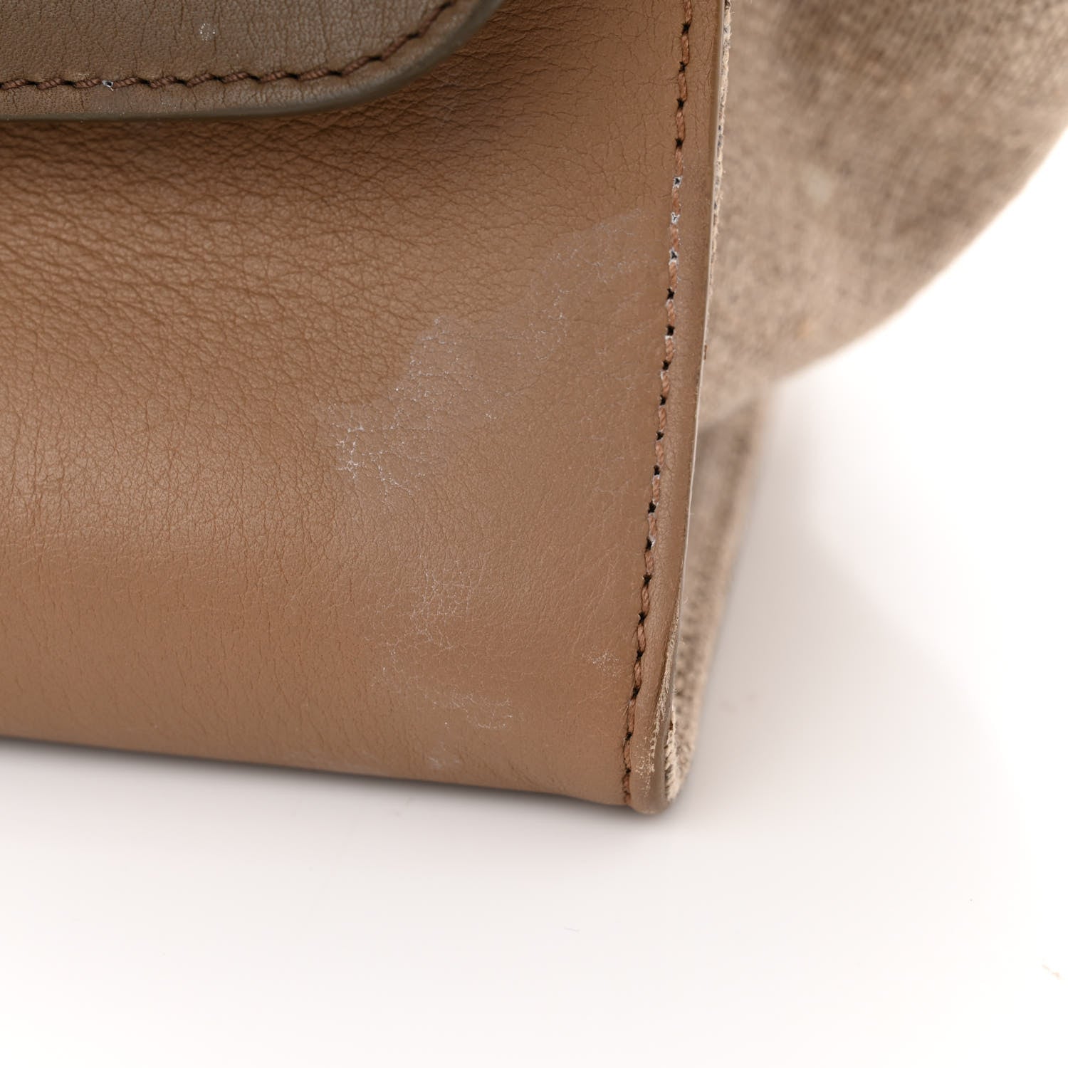 Celine Smooth Calfskin Linen Medium Tri-Color Trapeze Taupe 15 of 15