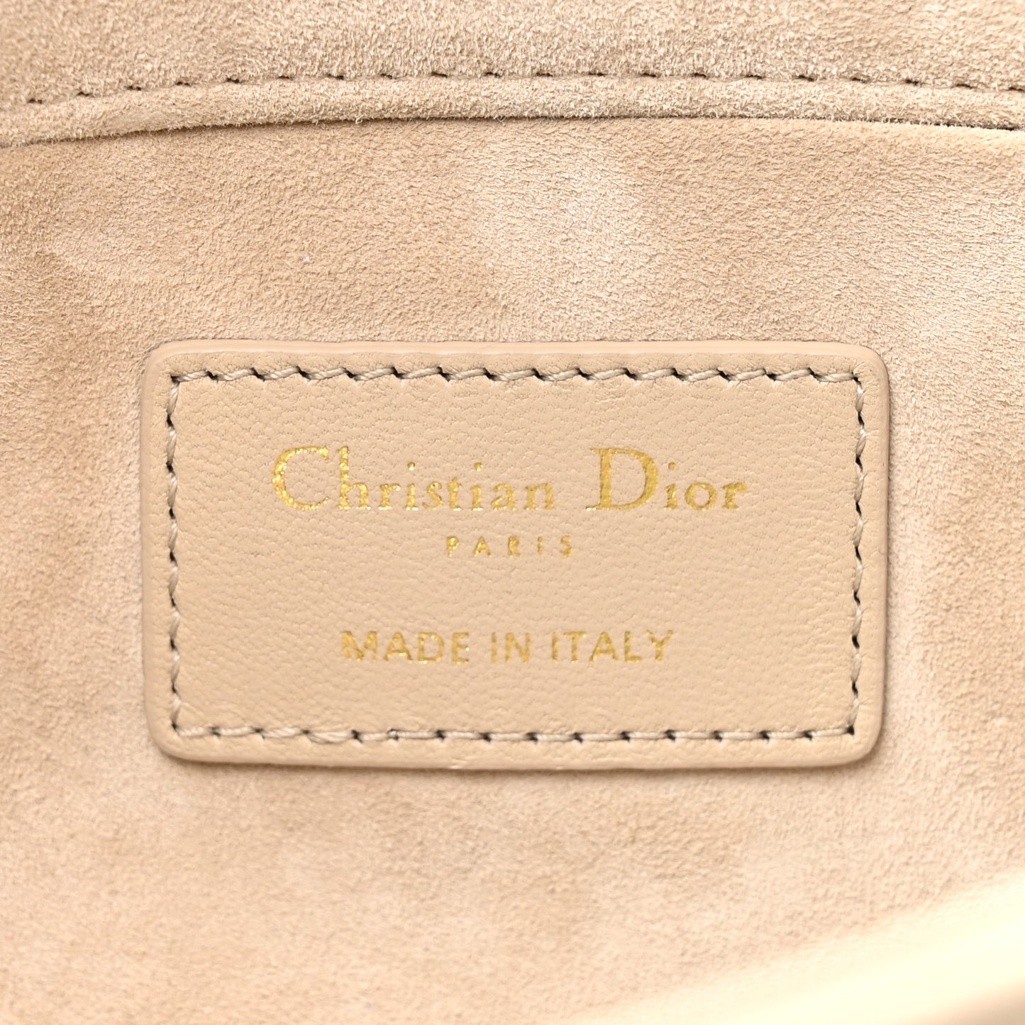 Lambskin Cannage Medium Lady D-Joy Hazelnut