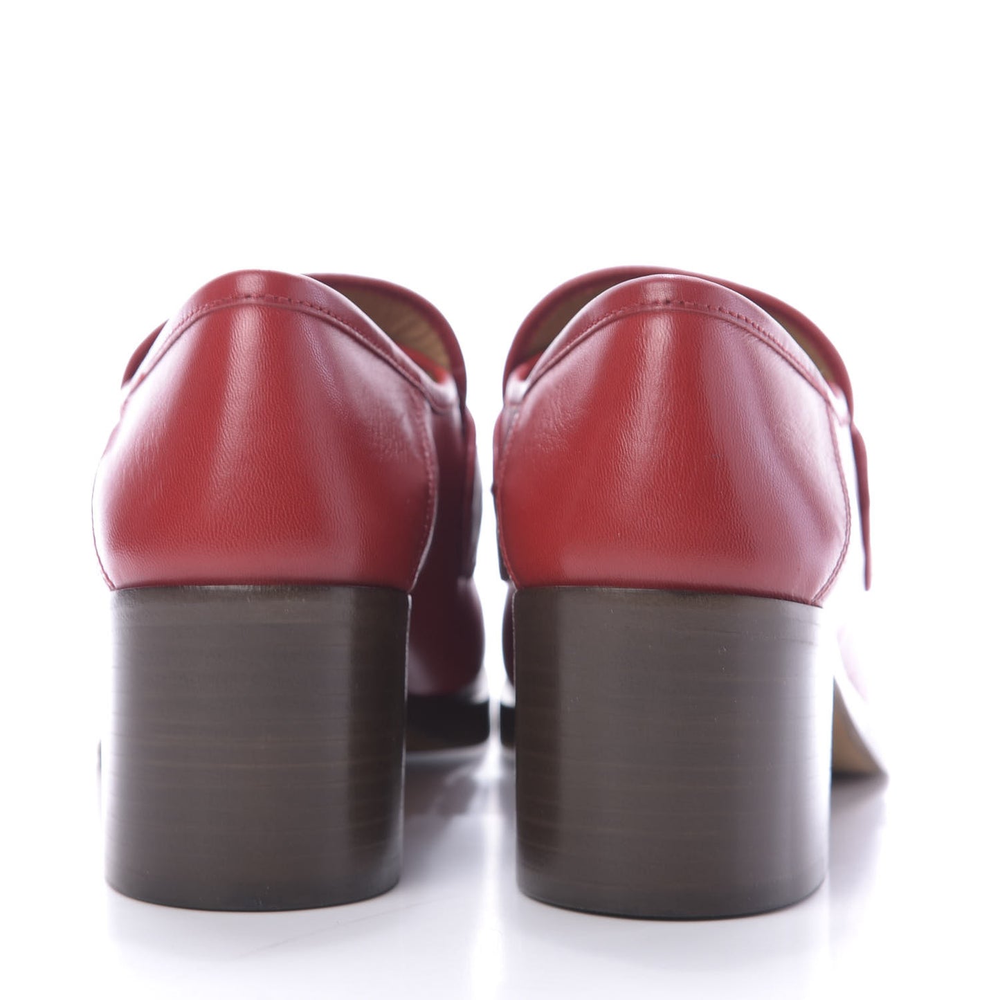 Malaga Kid Horsebit Loafer Pumps 37 Hibiscus Red