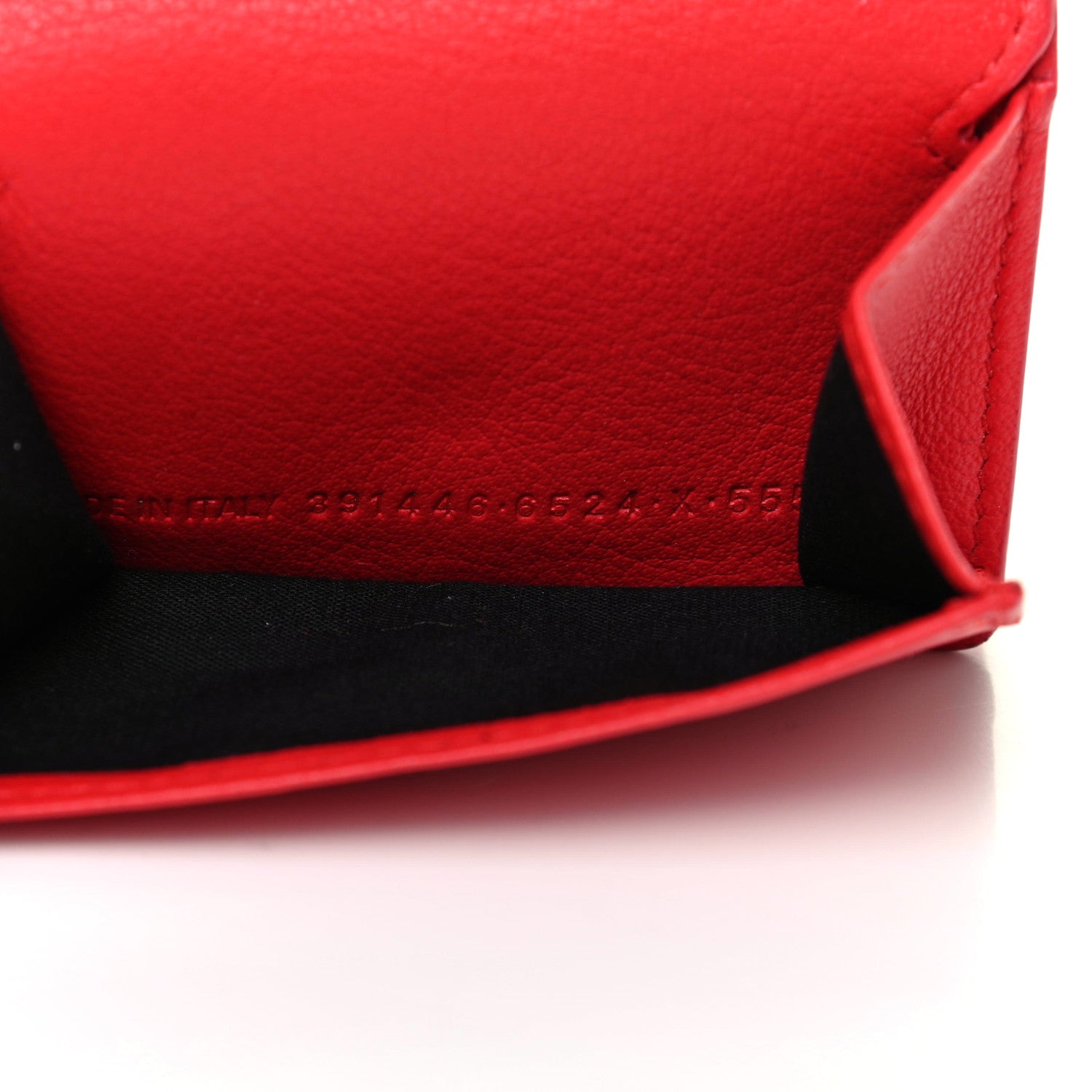 Balenciaga Calfskin Mini Papier Wallet Rouge Tango 7 of 8