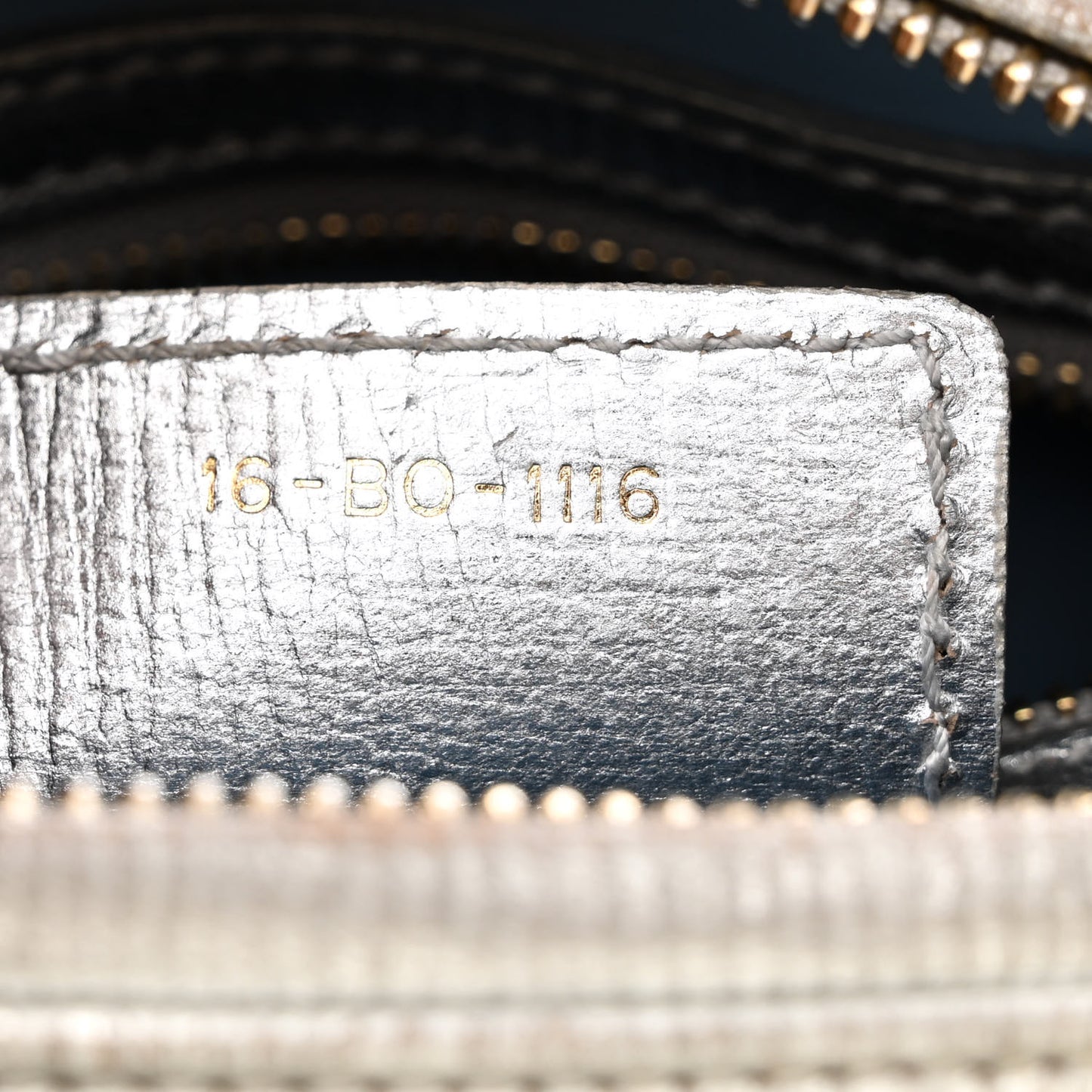 Metallic Calfskin Embroidered Lady Dior Silver Multicolor