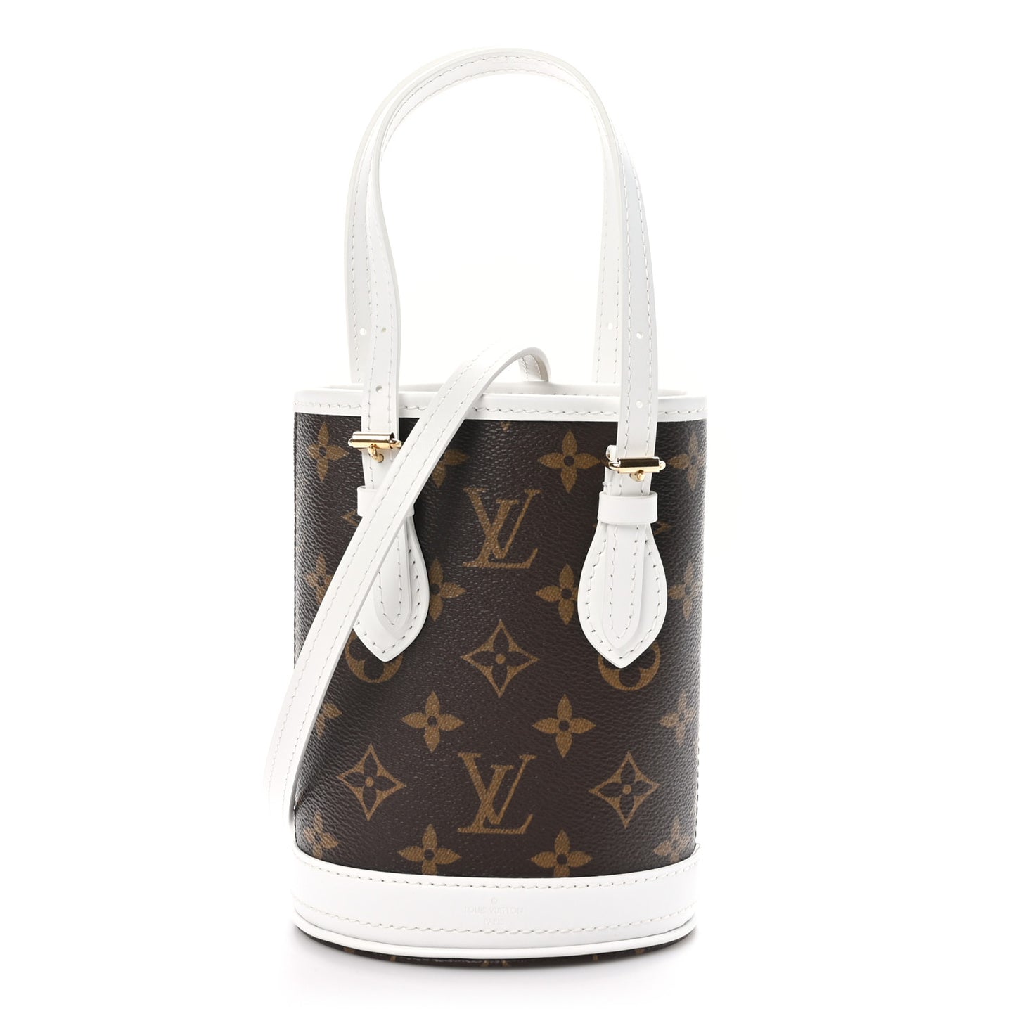 Monogram LV Match Nano Bucket Bag White