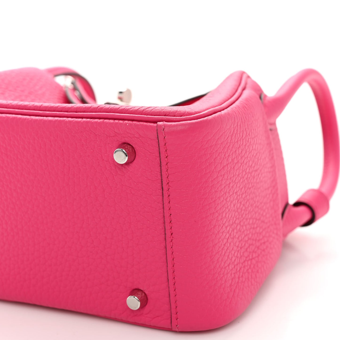 Taurillon Clemence Mini Lindy 20 Rose Shocking