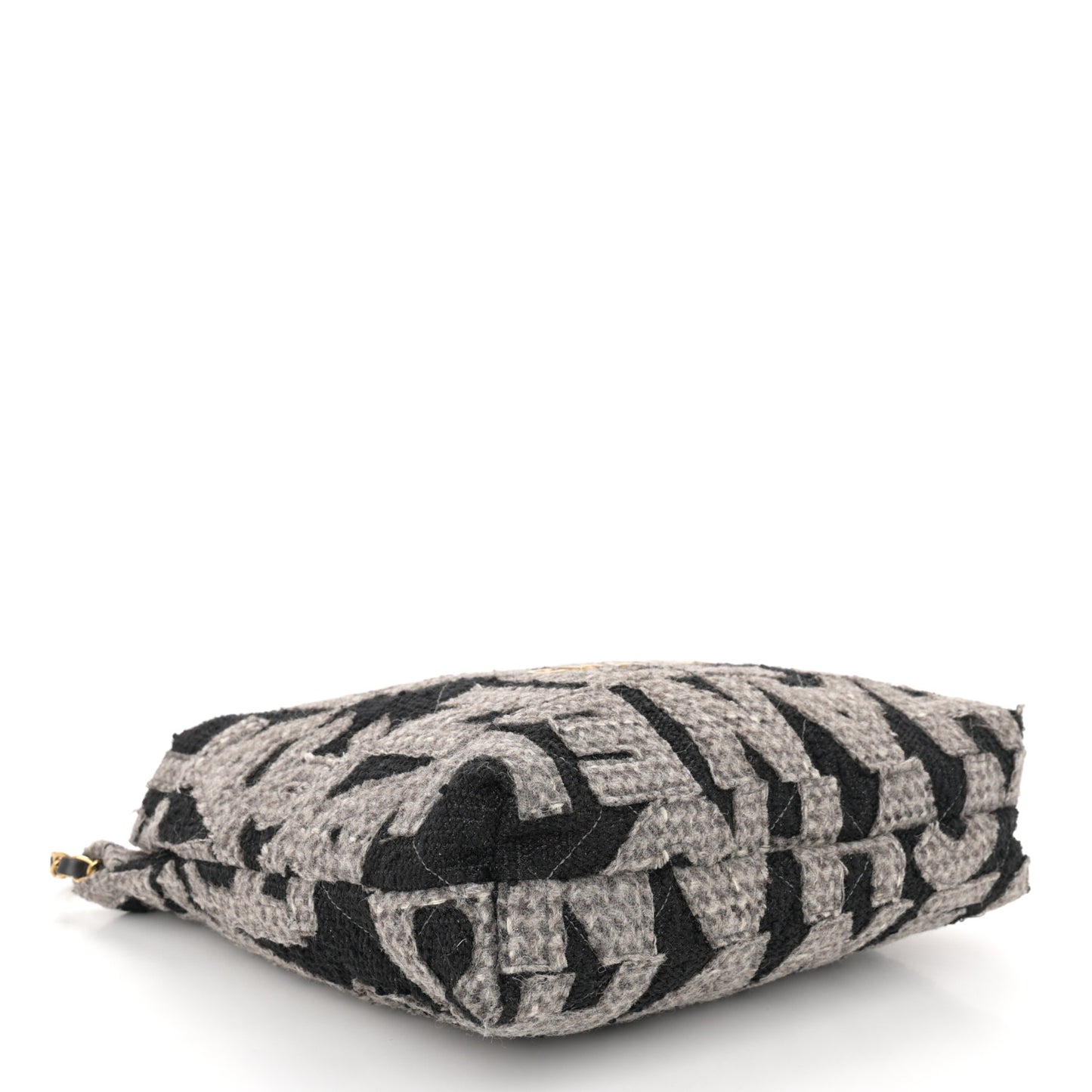 Wool Tweed Quilted Chanel 22 Grey Black