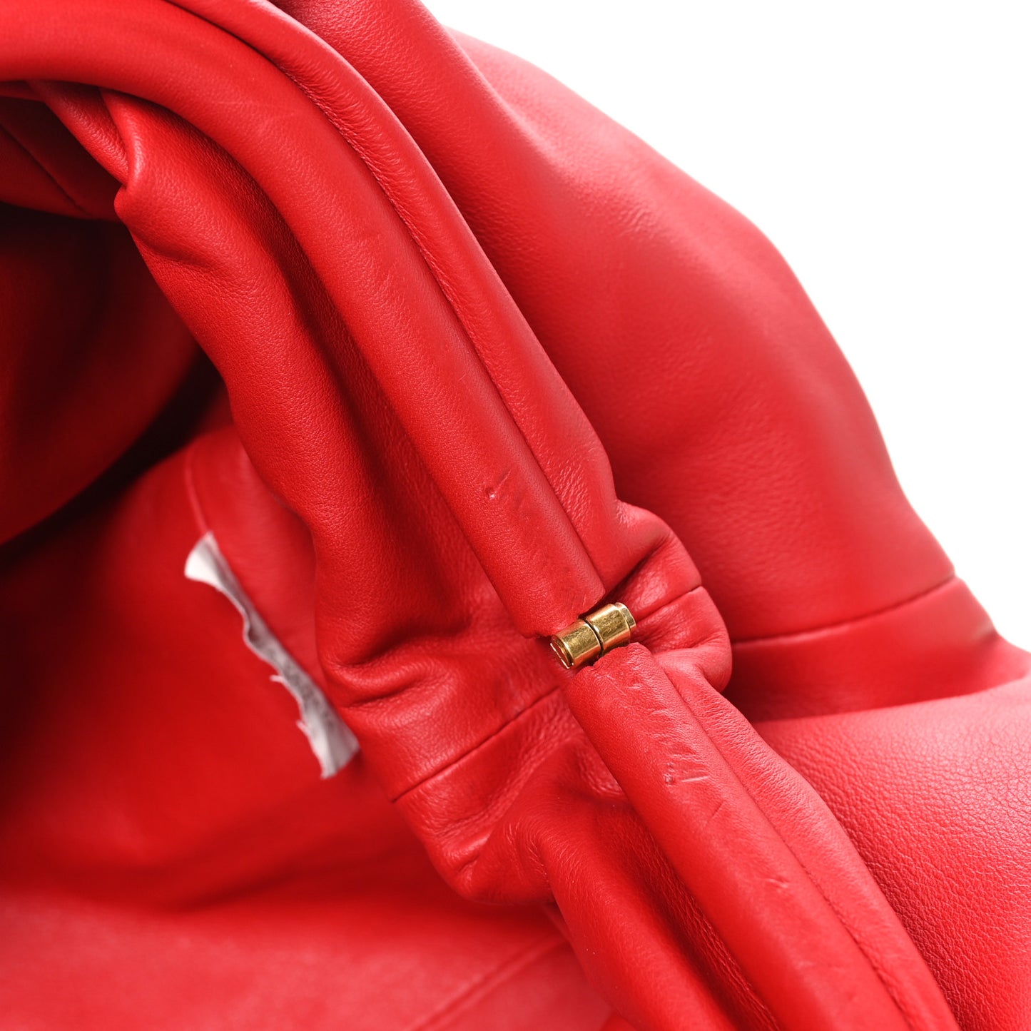 Smooth Butter Calf The Pouch Oversized Clutch Bright Red