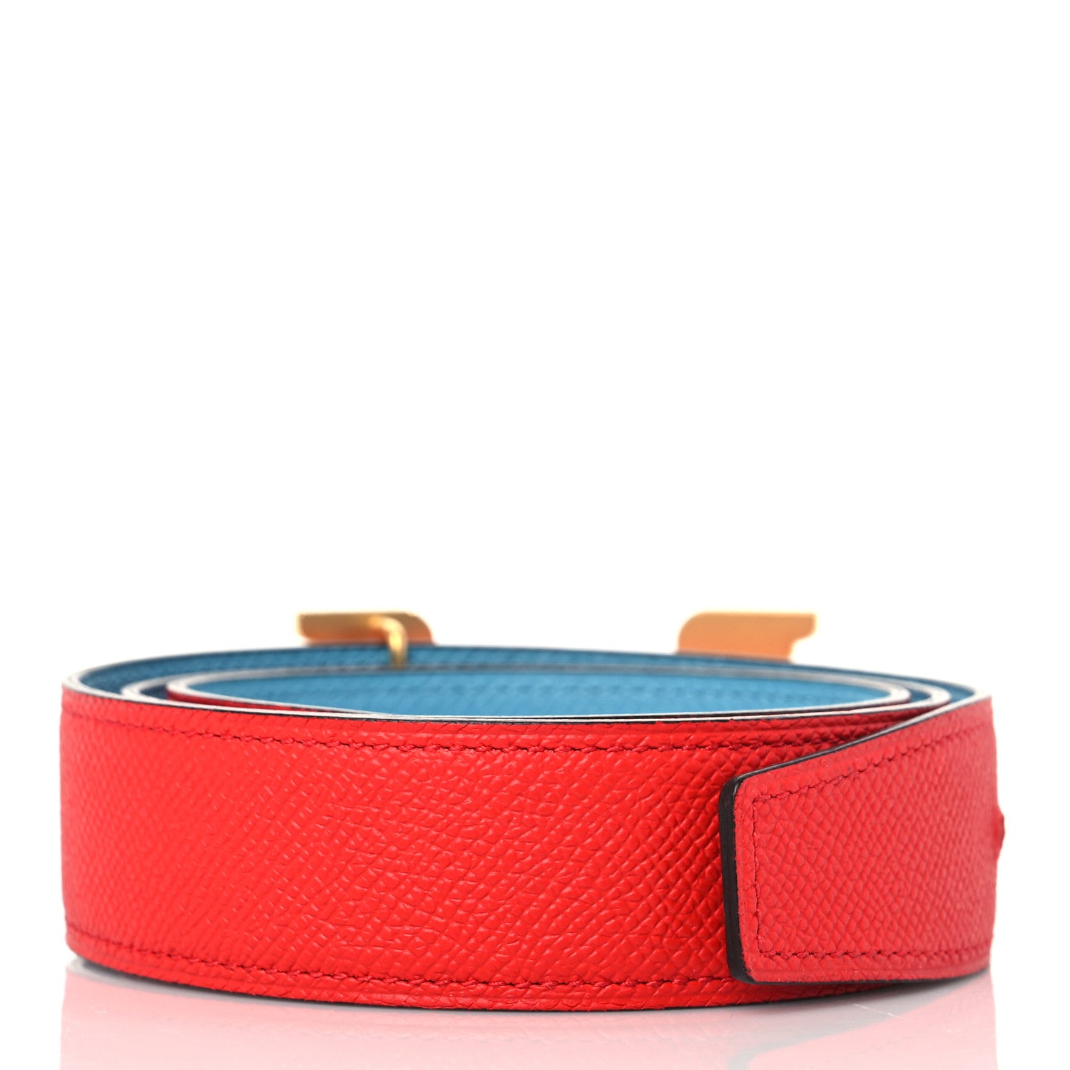 Hermes Epsom 32mm Pegase H Belt 75 Rouge De Coeur Bleu Du Nord 3 of 6
