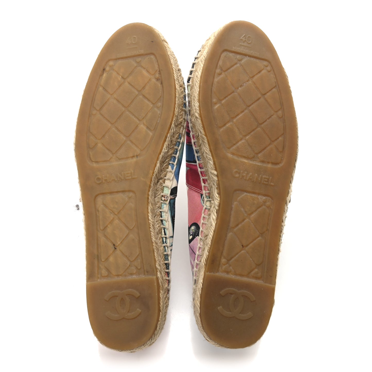 Fabric Patent CC Espadrilles 40 Multicolor Black