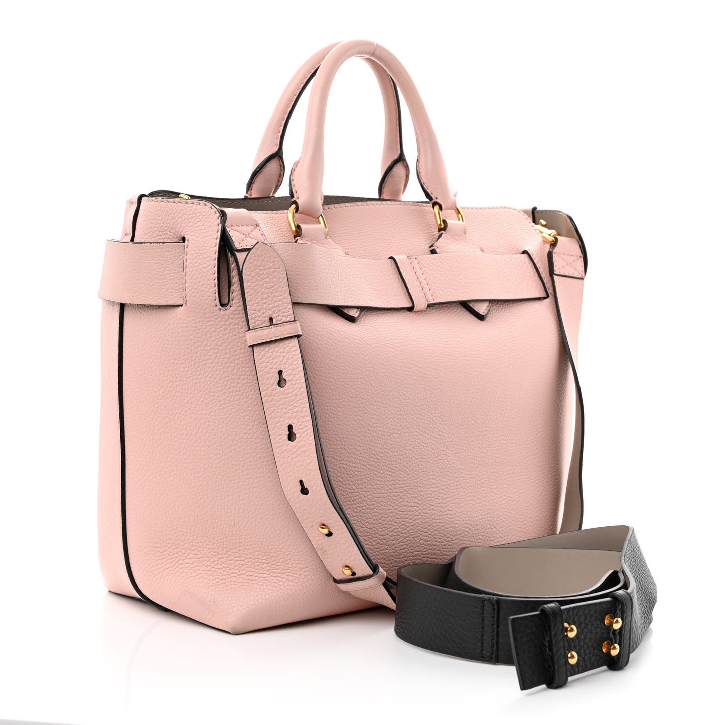 Marais Calfskin Medium Belt Bag Pale Ash Rose