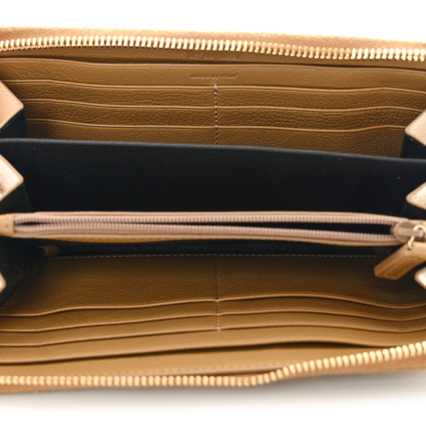 Chevre Belle De Jour Zip Around Wallet Beige