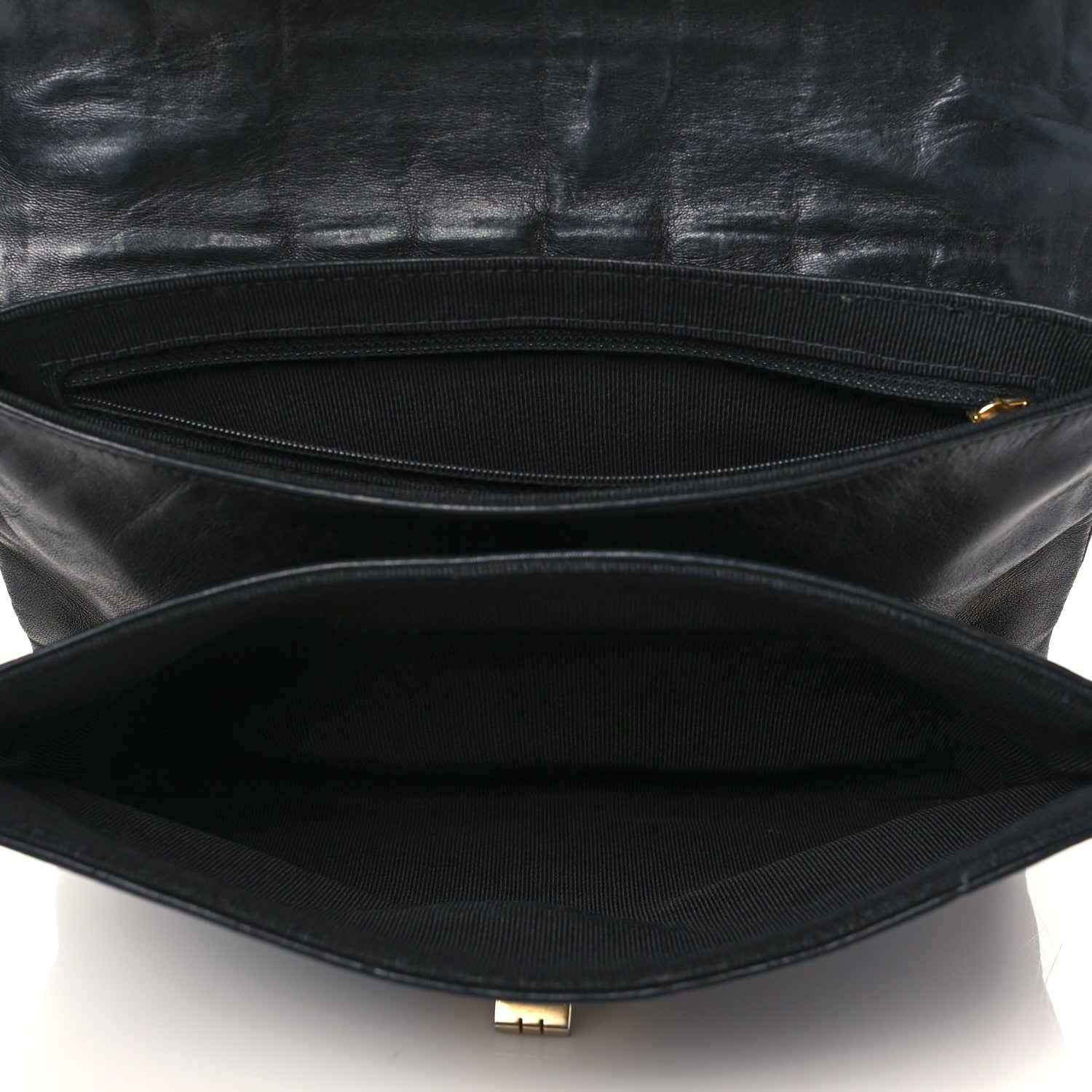 Chanel Lambskin Chocolate Bar Mademoiselle Flap Black 4 of 10