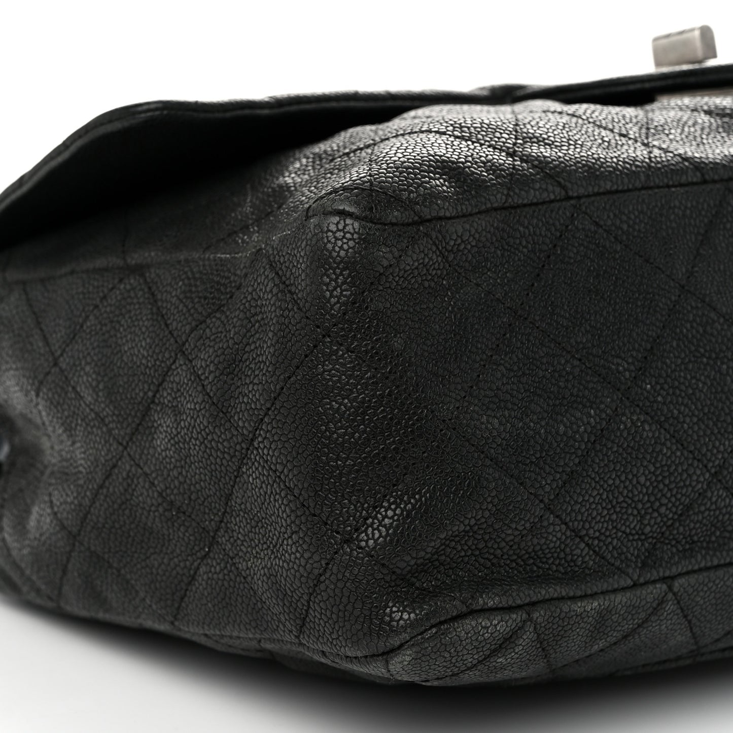 Washed Caviar Quilted 2.55 Reissue 227 Bijoux Chain Flap Black