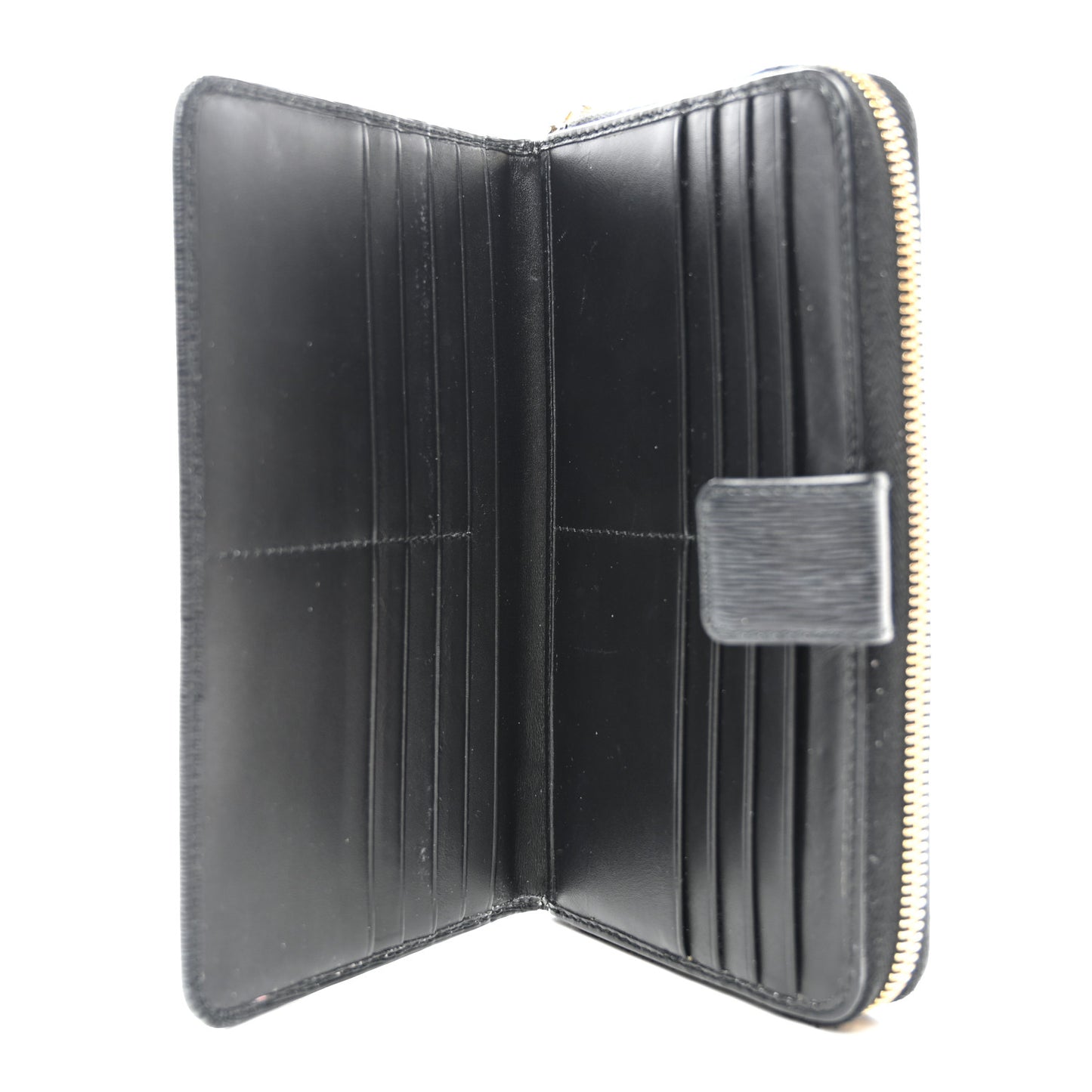 Vitello Move Zip Around Wallet Black