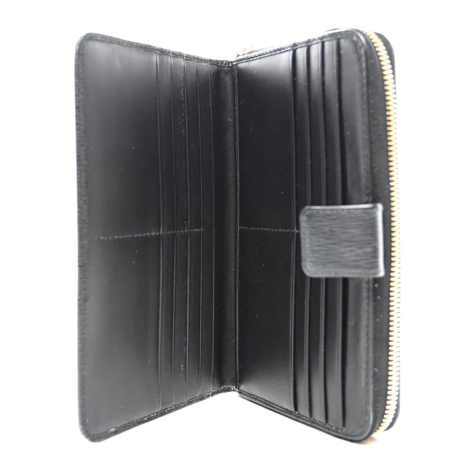 Prada Vitello Move Zip Around Wallet Black 6 of 10